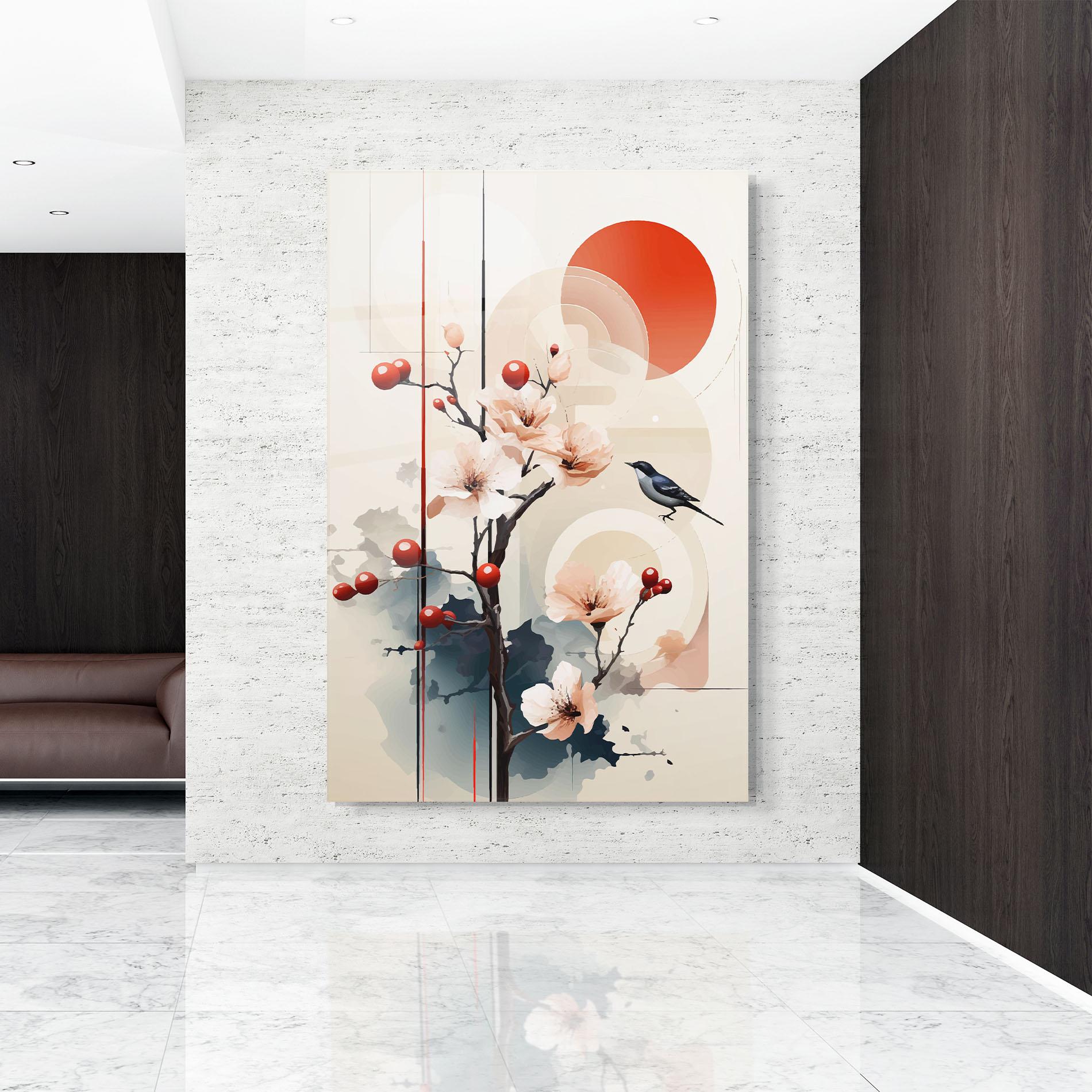 Glasbild Cream Nature mockup 9