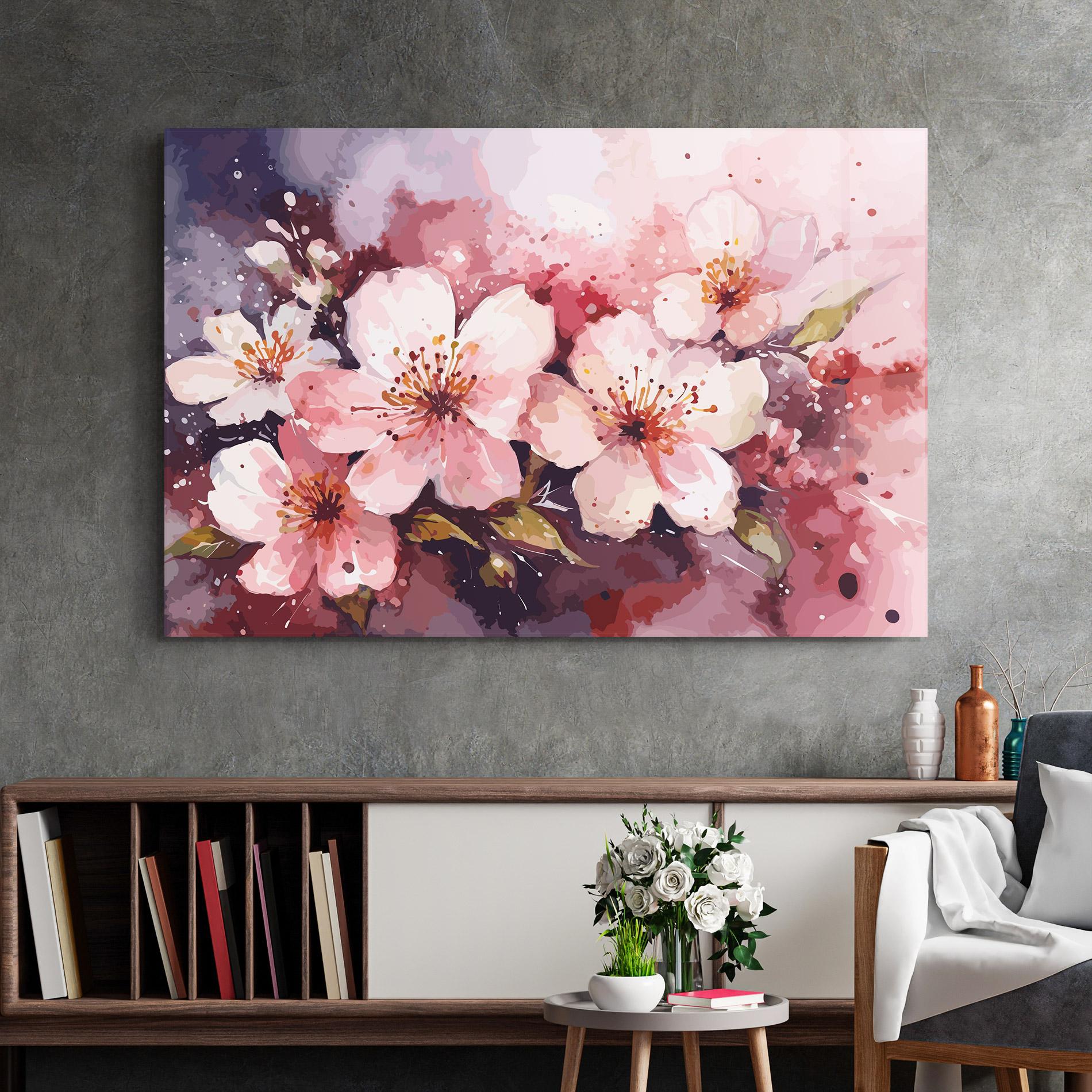 Glasbild Beautiful Nature Art mockup 2