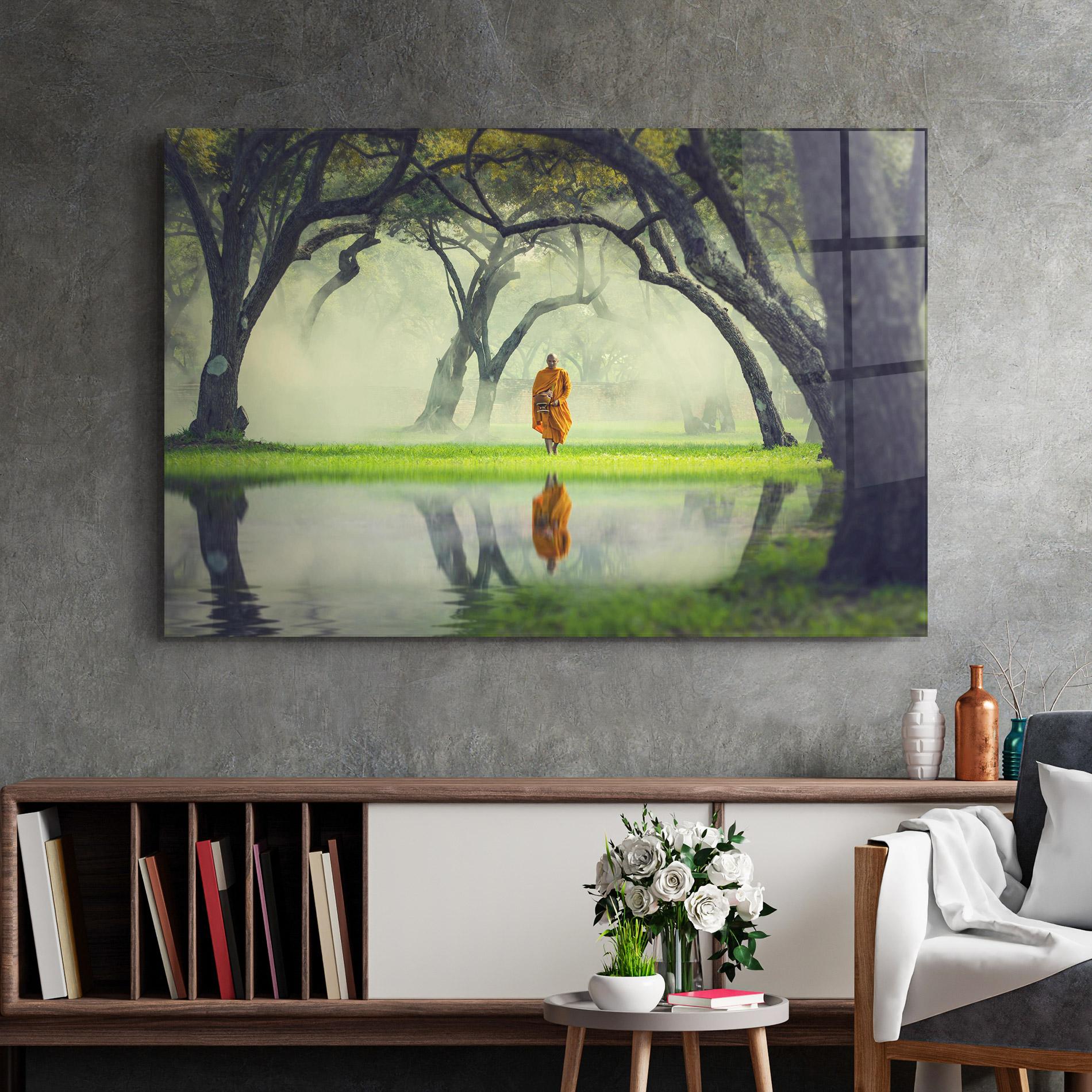 Glasbild Buddha Nature mockup 2
