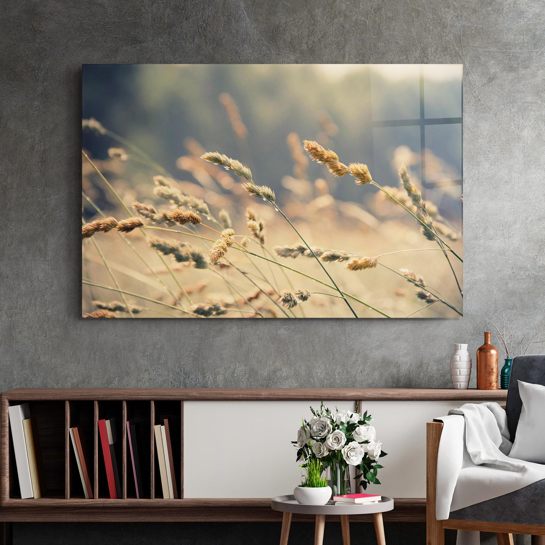 Glasbild Cream Nature Plants mockup 2