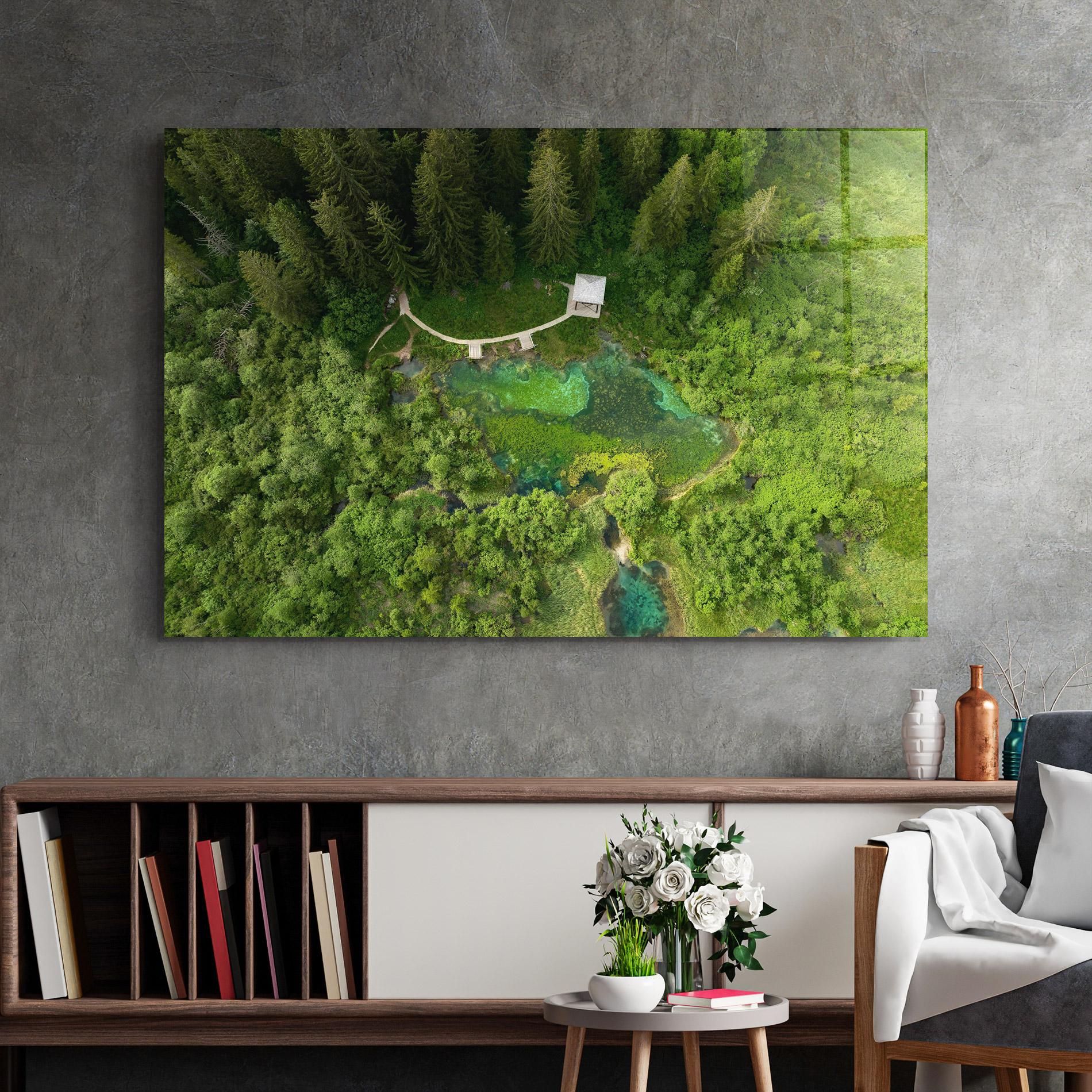 Glasbild Forest Pretty View mockup 2