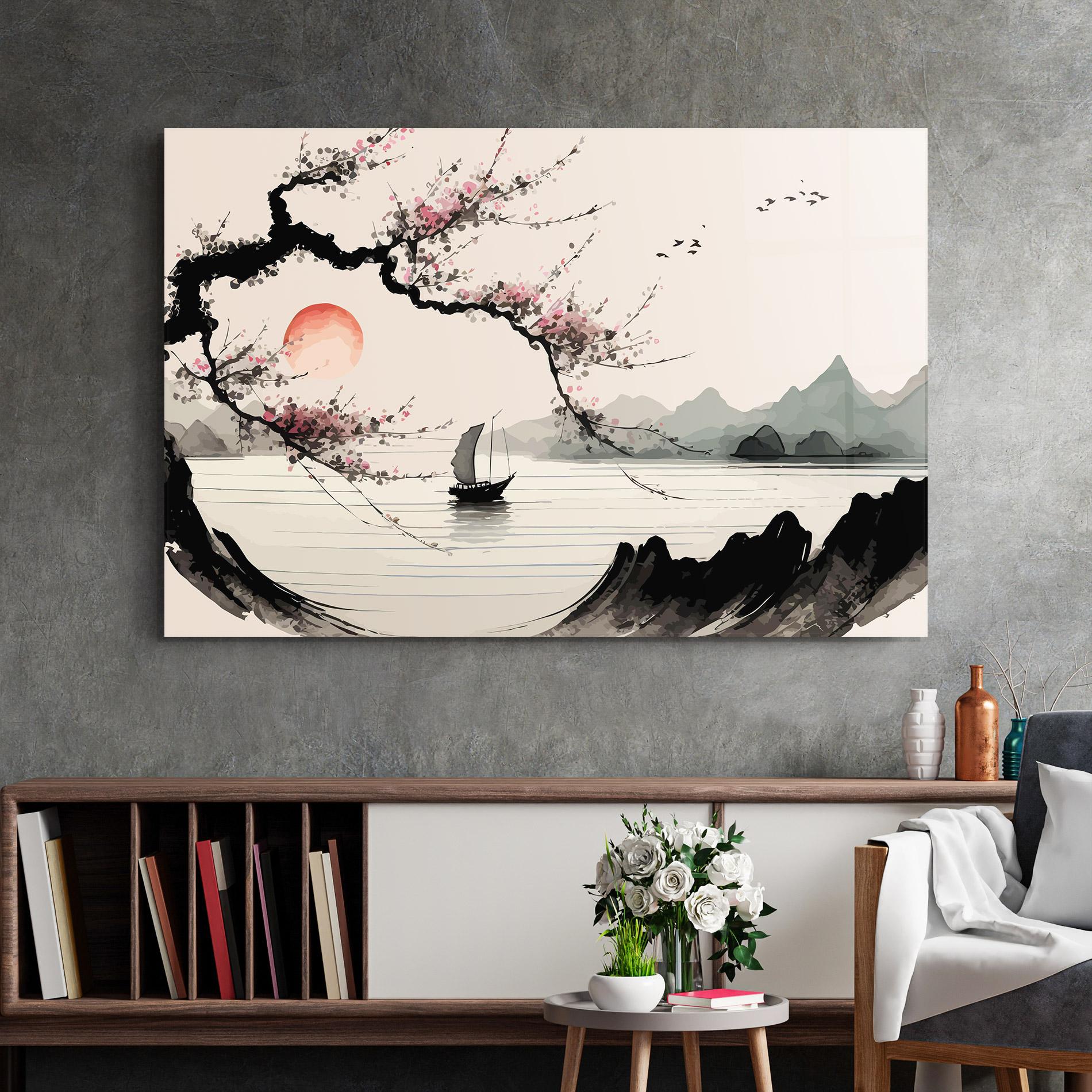 Glasbild Relaxing Nature mockup 2