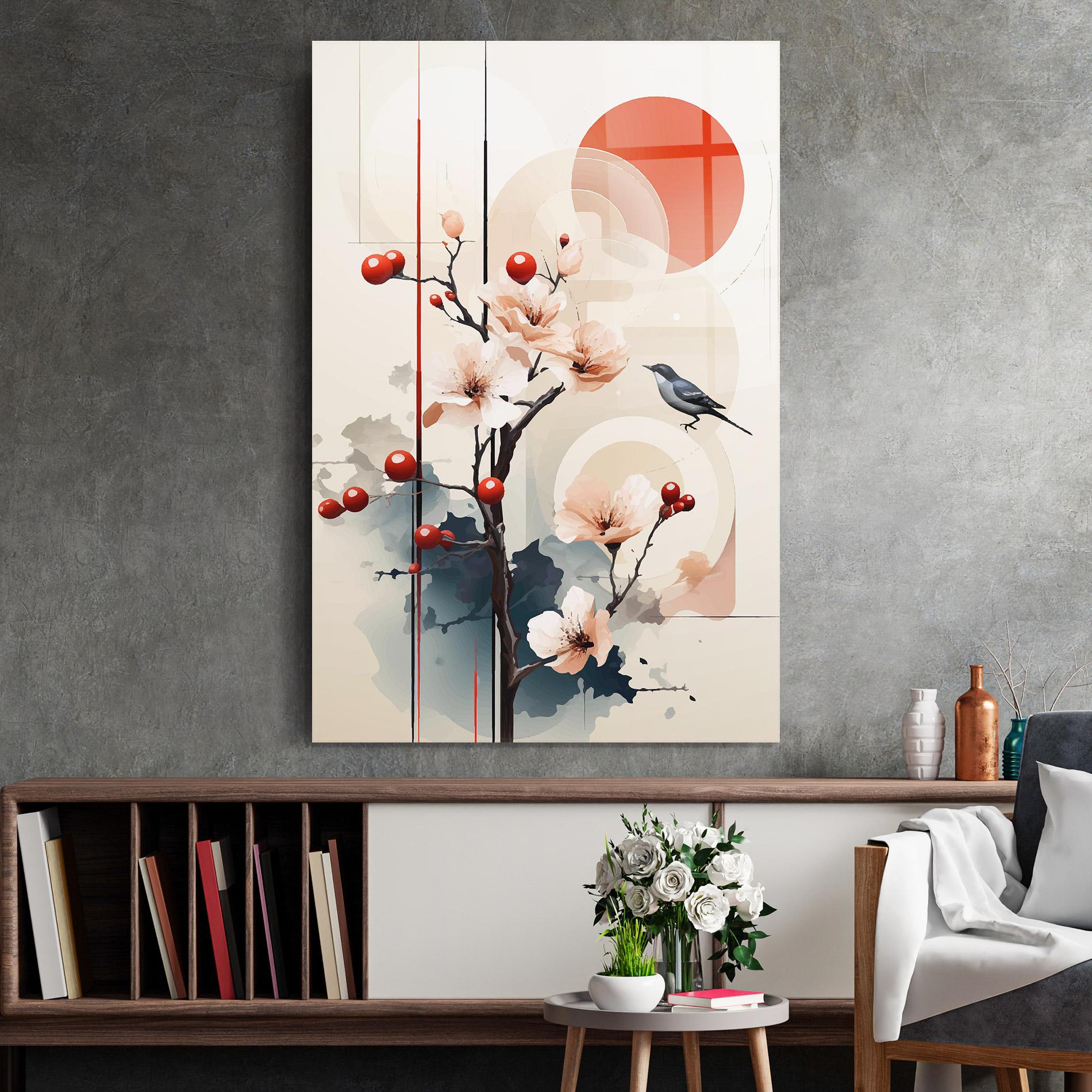 Glasbild Cream Nature mockup 2