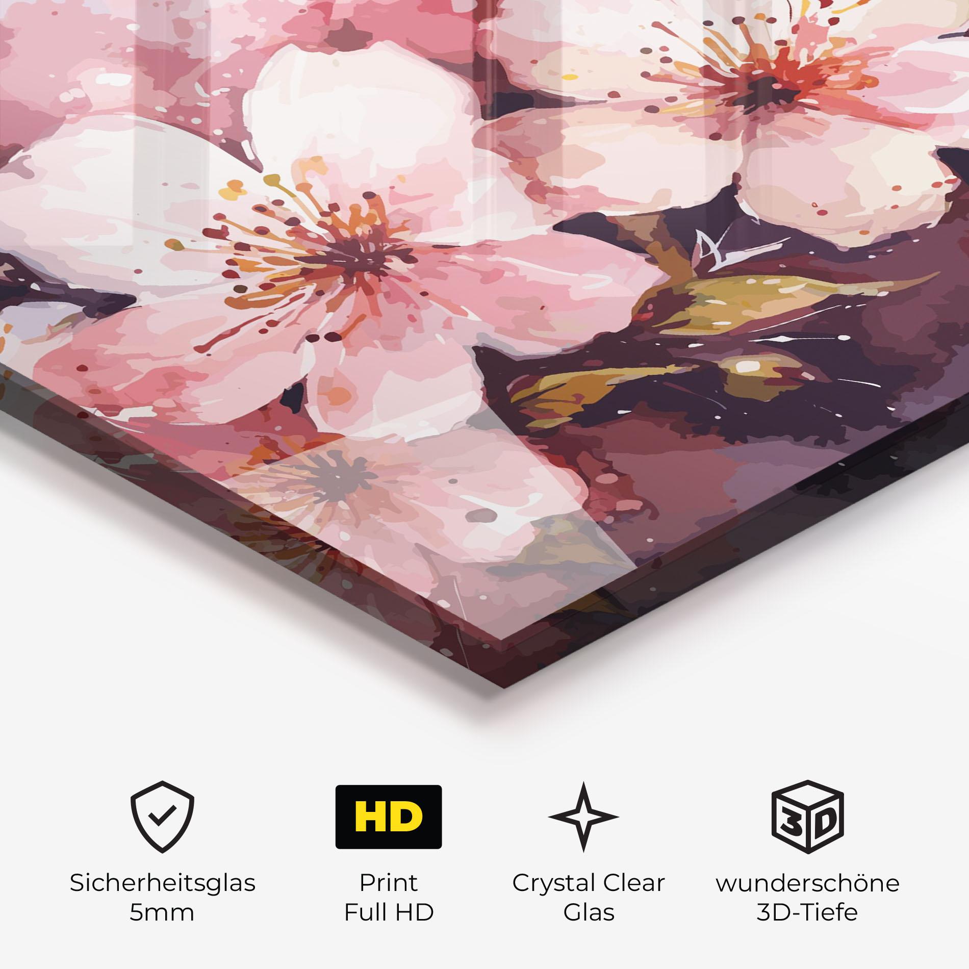 Glasbild Beautiful Nature Art mockup 3
