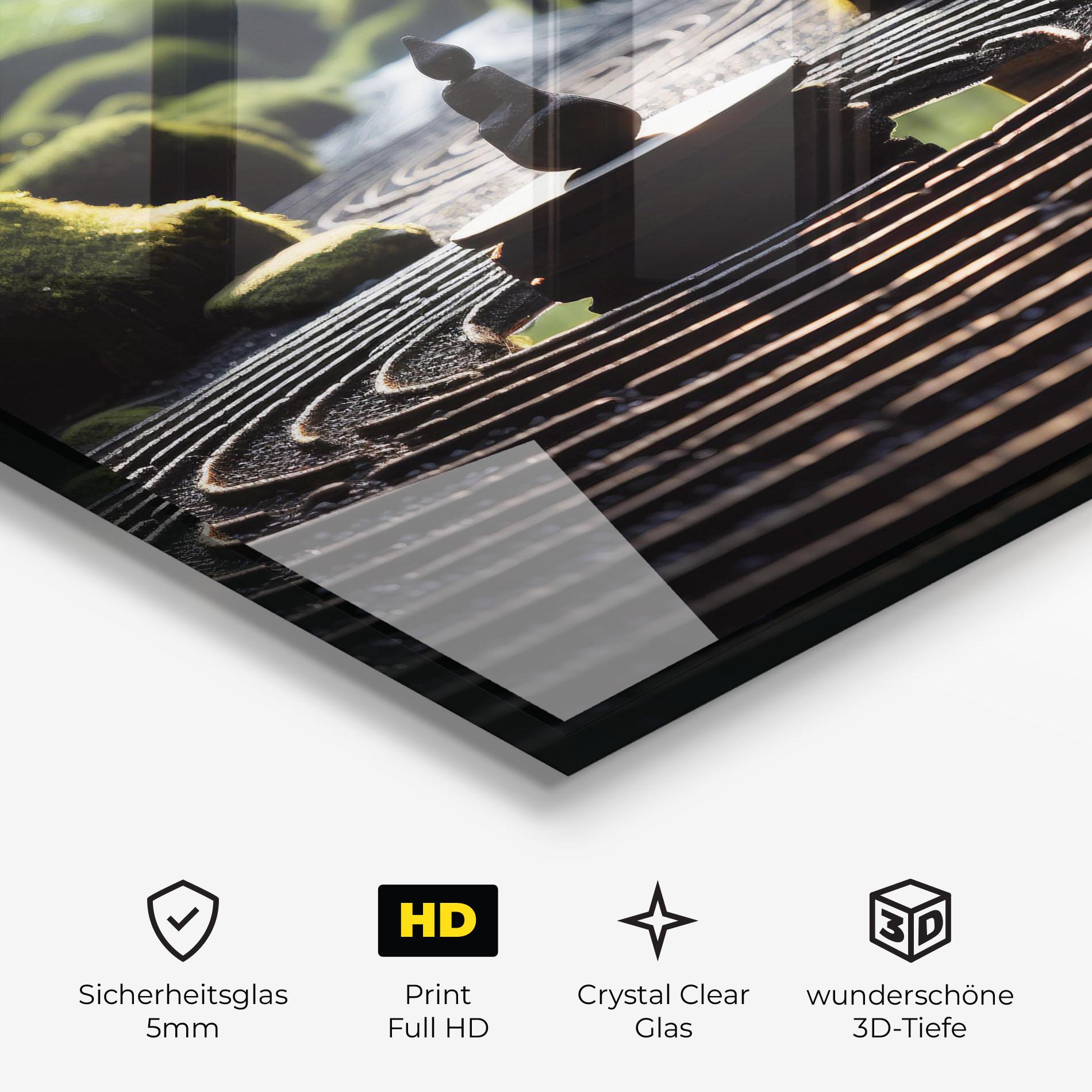 Glasbild Beautiful Zen Garden mockup 3