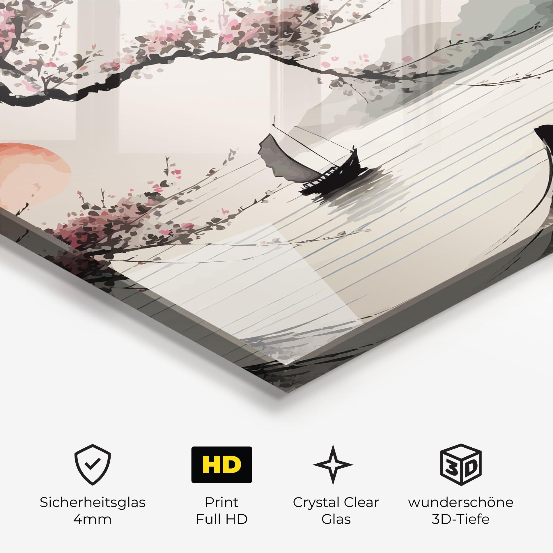 Glasbild Relaxing Nature mockup 3
