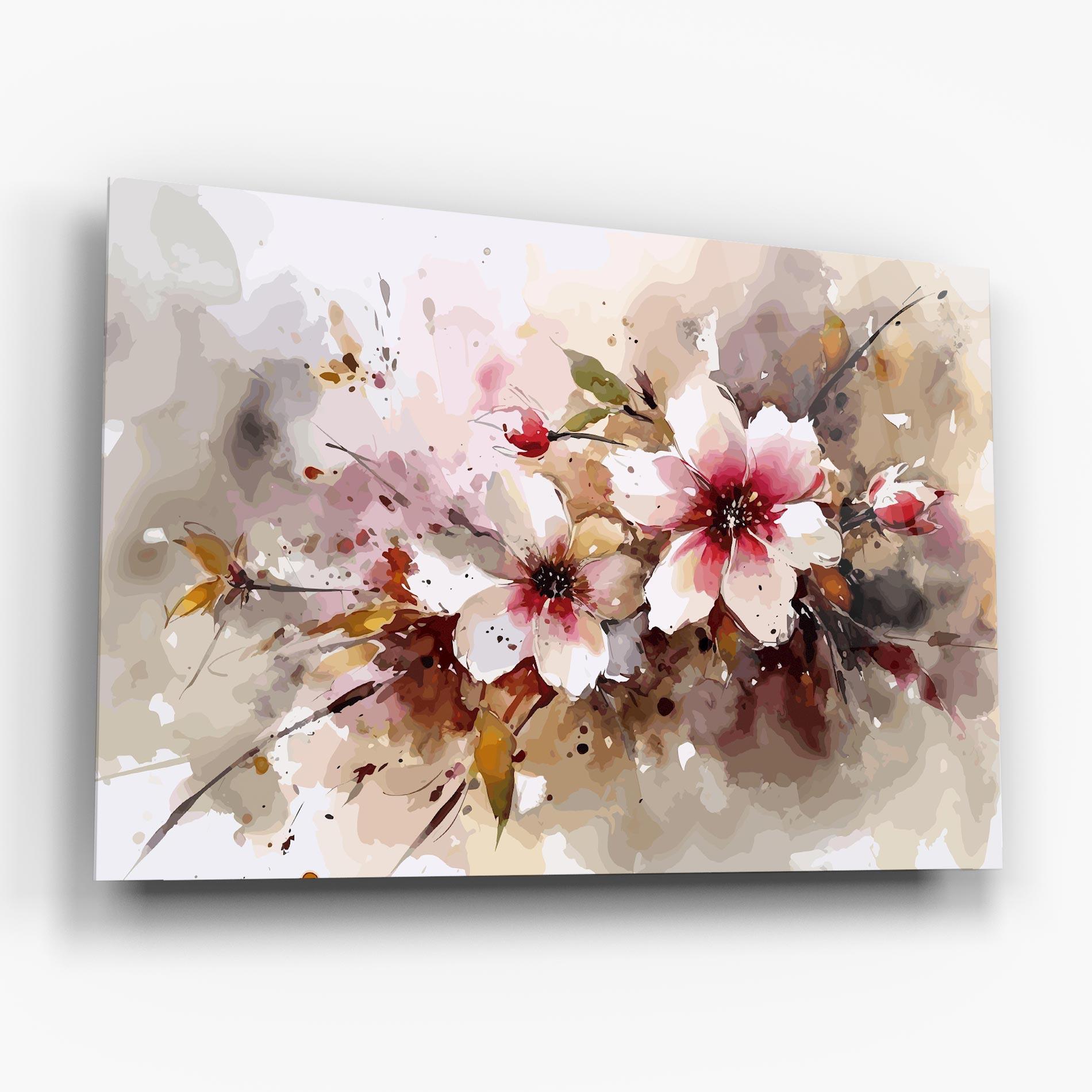 Glasbild Beautiful Cherry Flower mockup 6