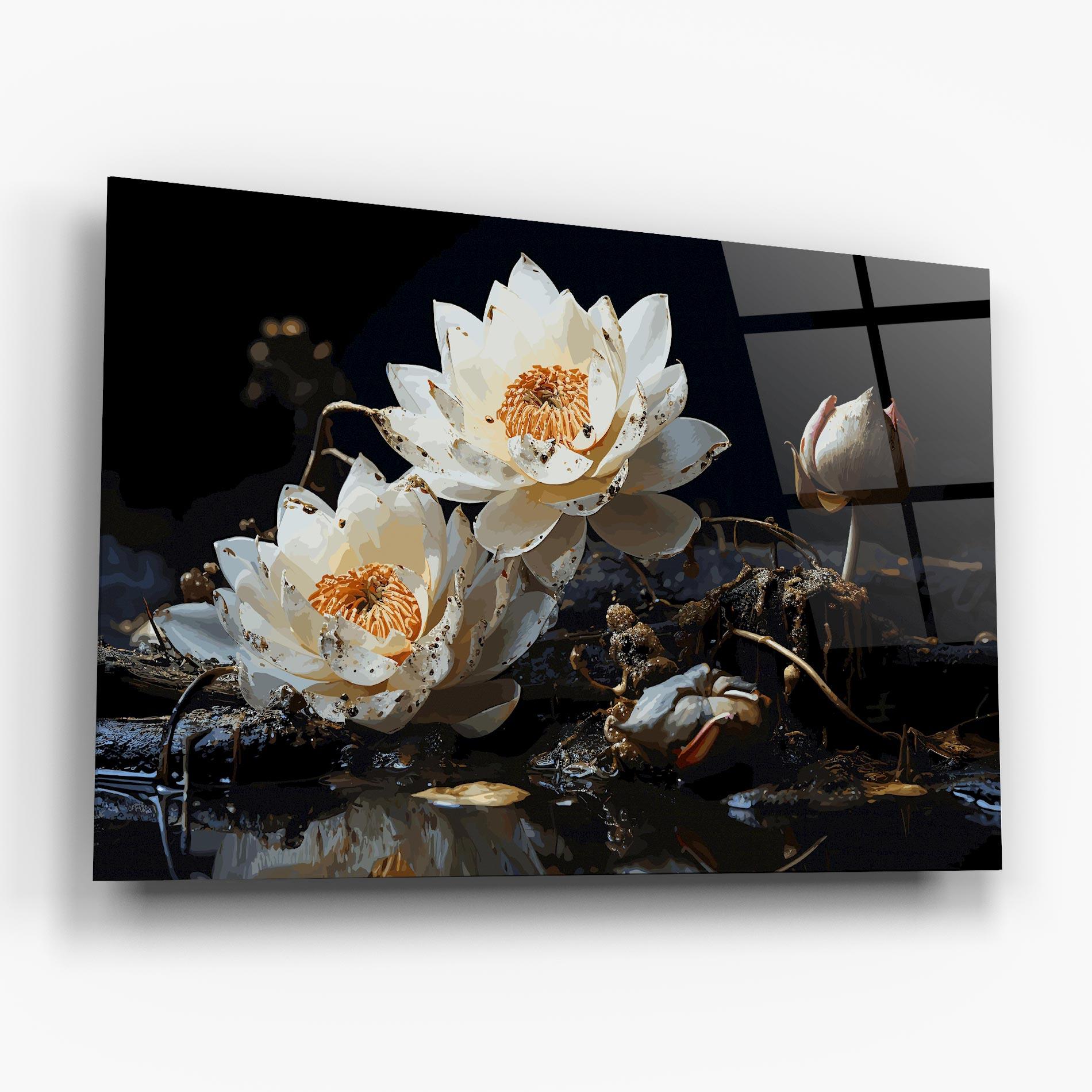 Glasbild Beautiful White Nature mockup 6