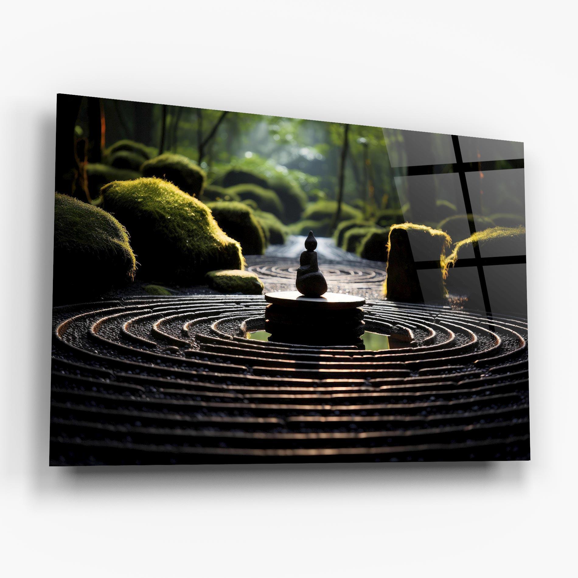 Glasbild Beautiful Zen Garden mockup 6