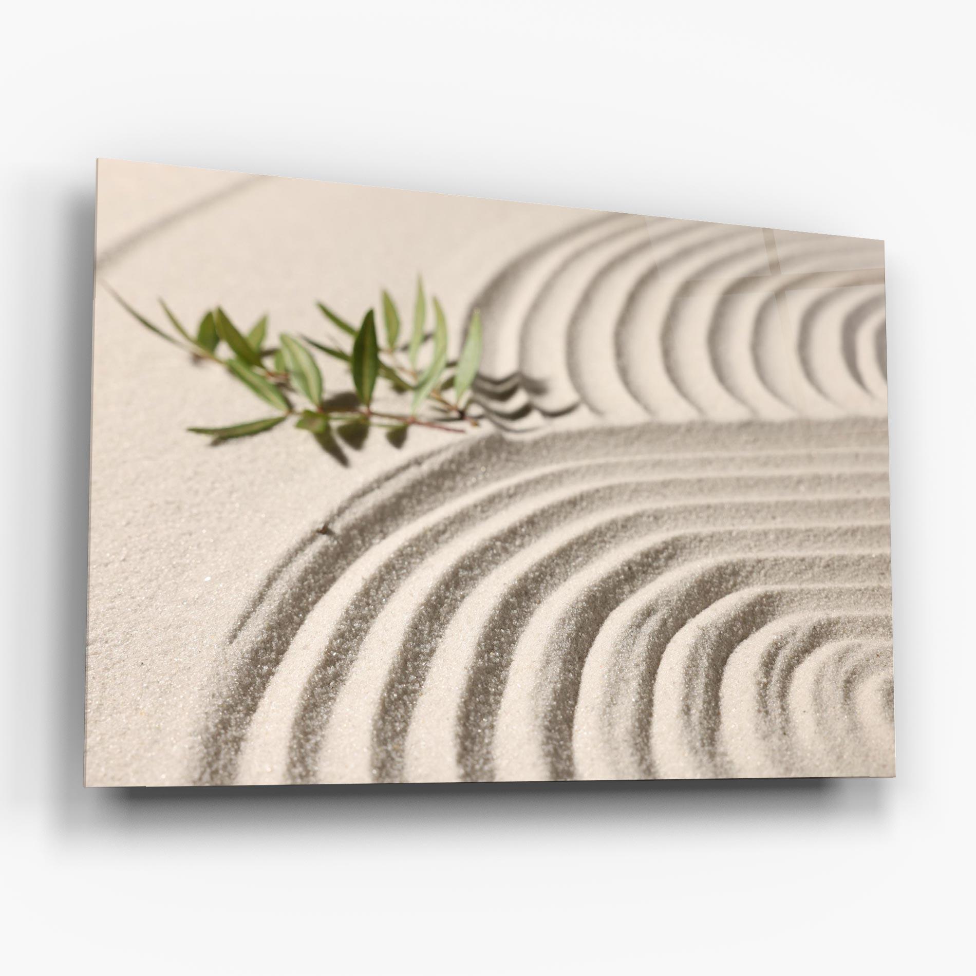 Glasbild Cream Zen Garden mockup 6
