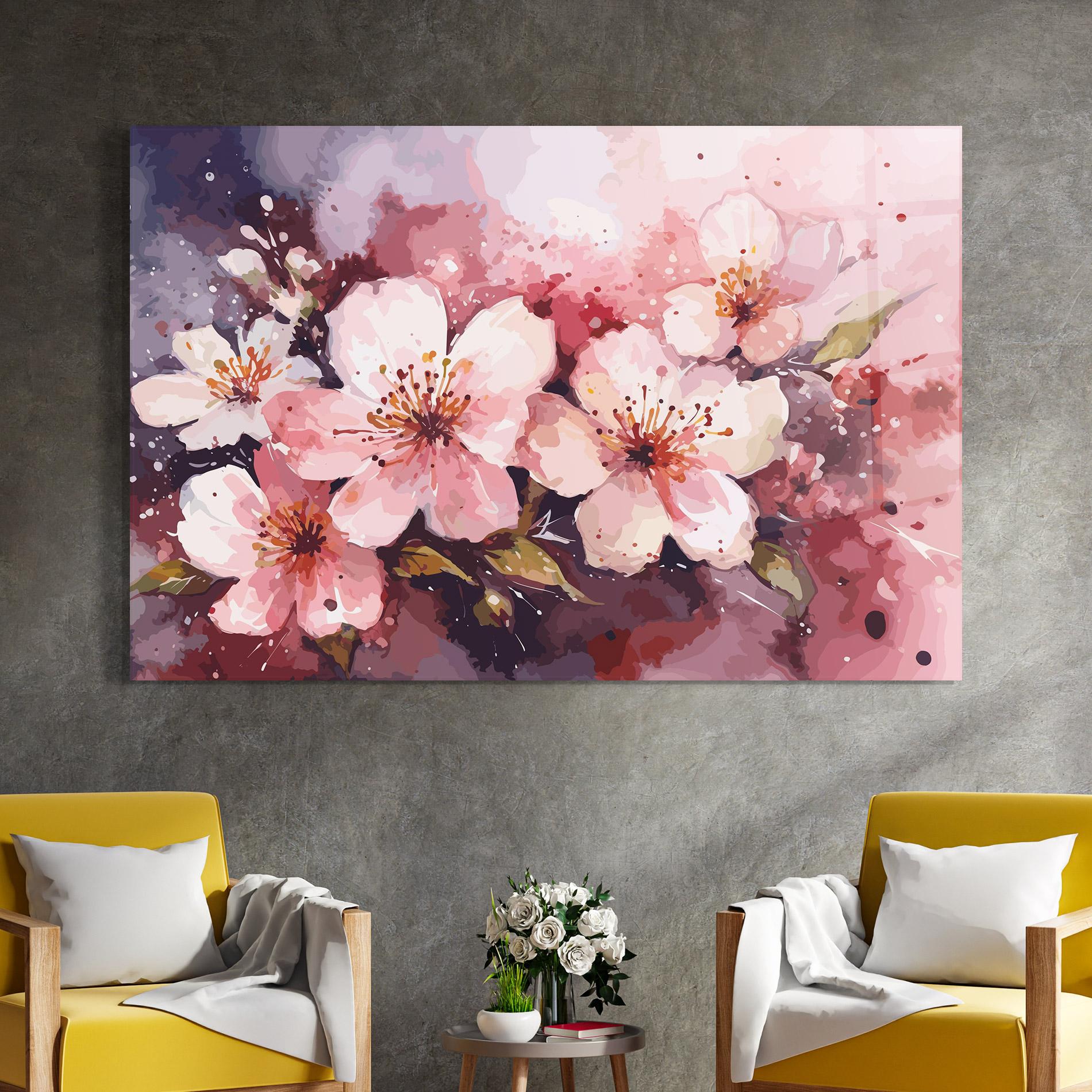 Glasbild Beautiful Nature Art mockup 4