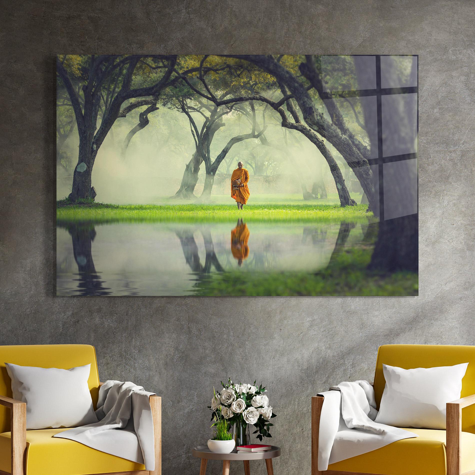 Glasbild Buddha Nature mockup 4