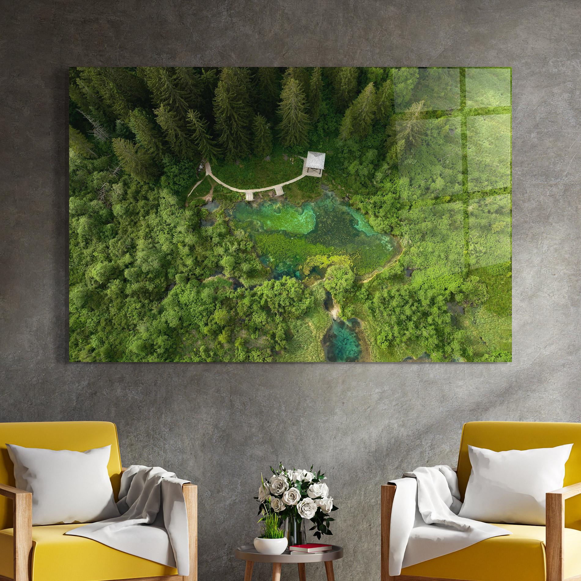 Glasbild Forest Pretty View mockup 4