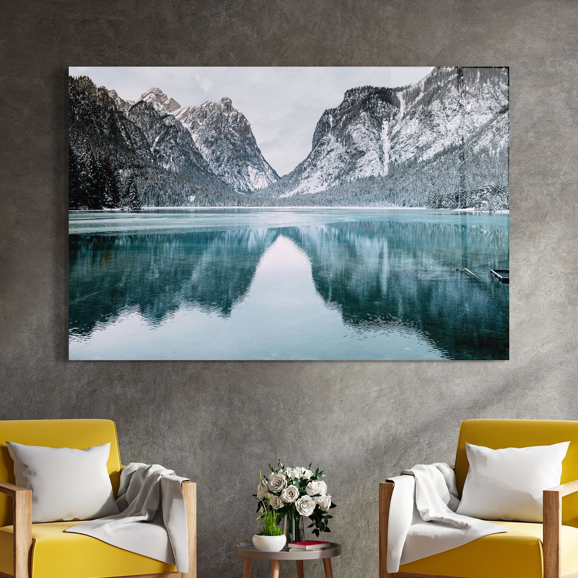 Lake Reflection Mountain mockup 4