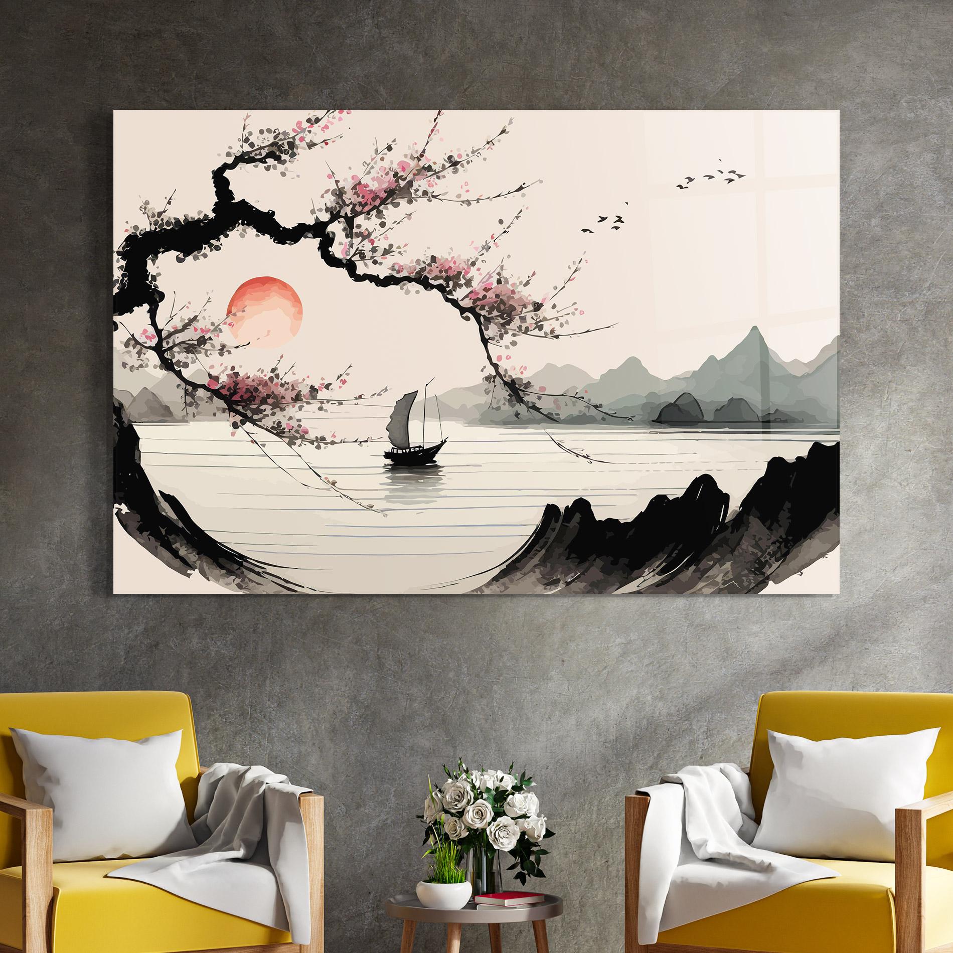 Glasbild Relaxing Nature mockup 4