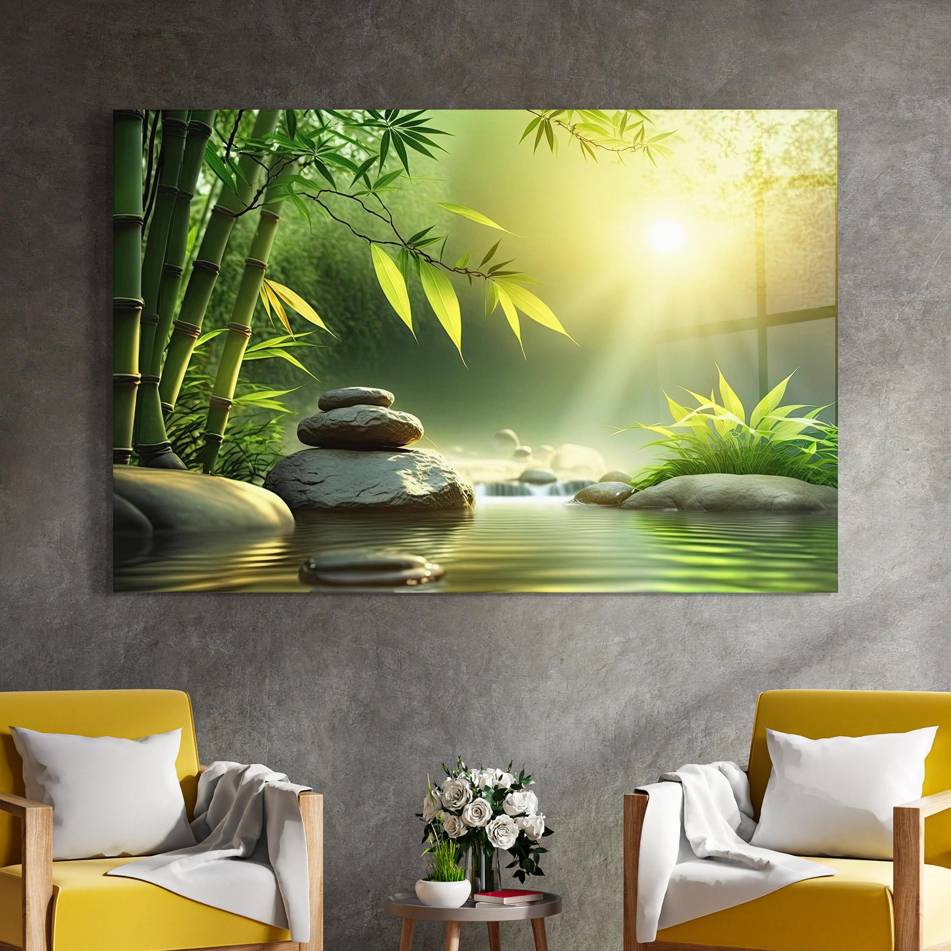 Glasbild Relaxing Spa Nature mockup 4