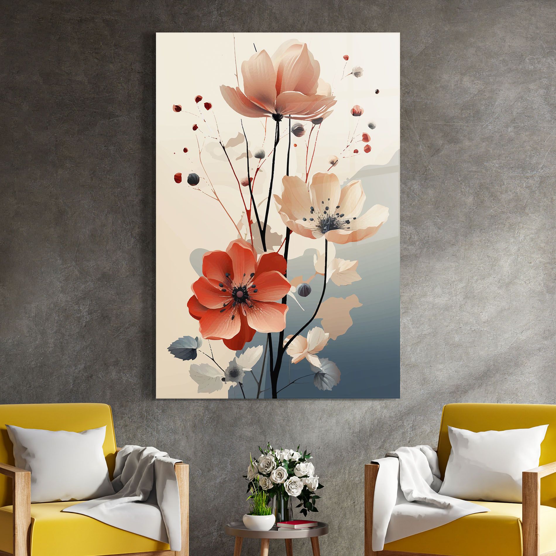 Cream Flower Nature mockup 4