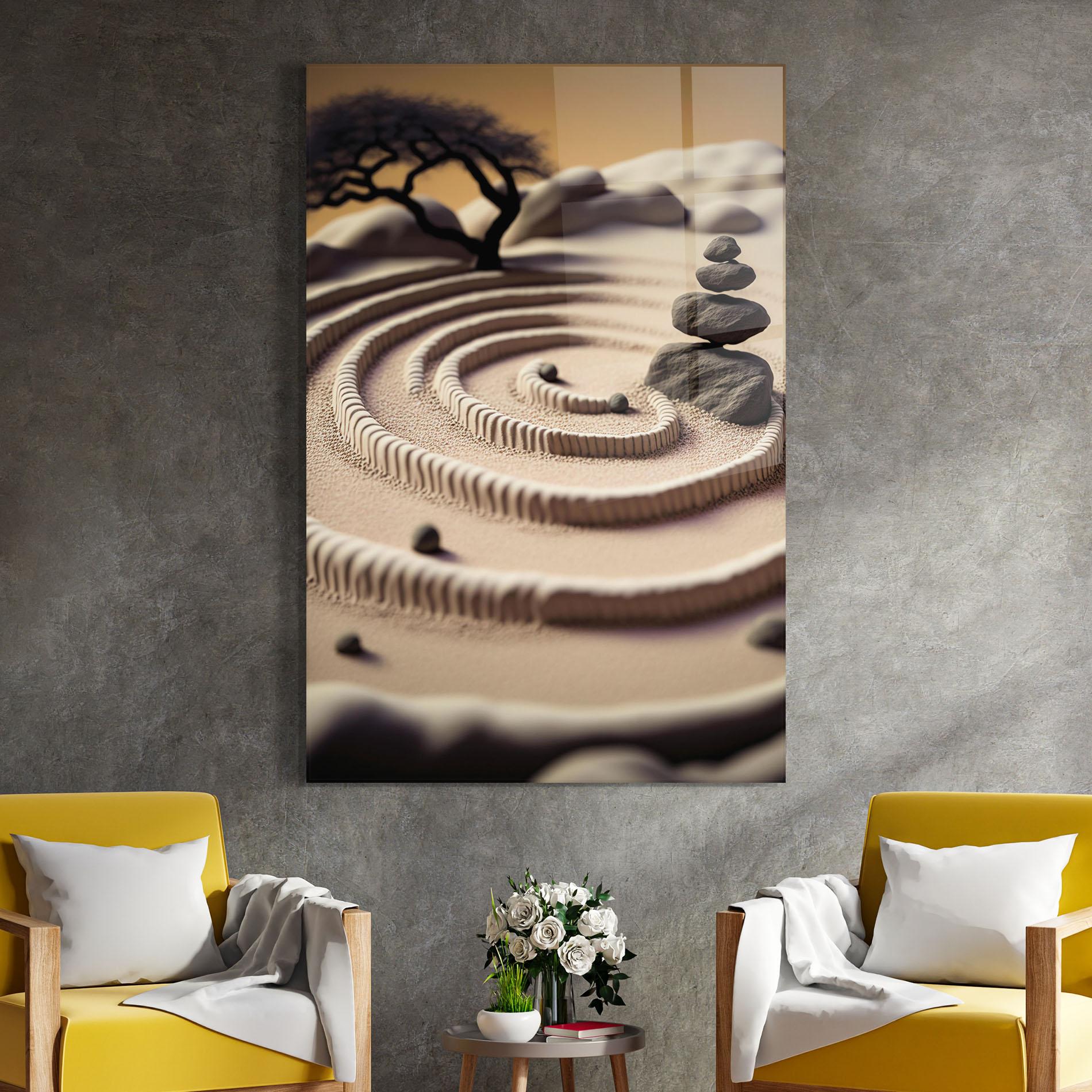 Glasbild Japanese Zen Garden mockup 4