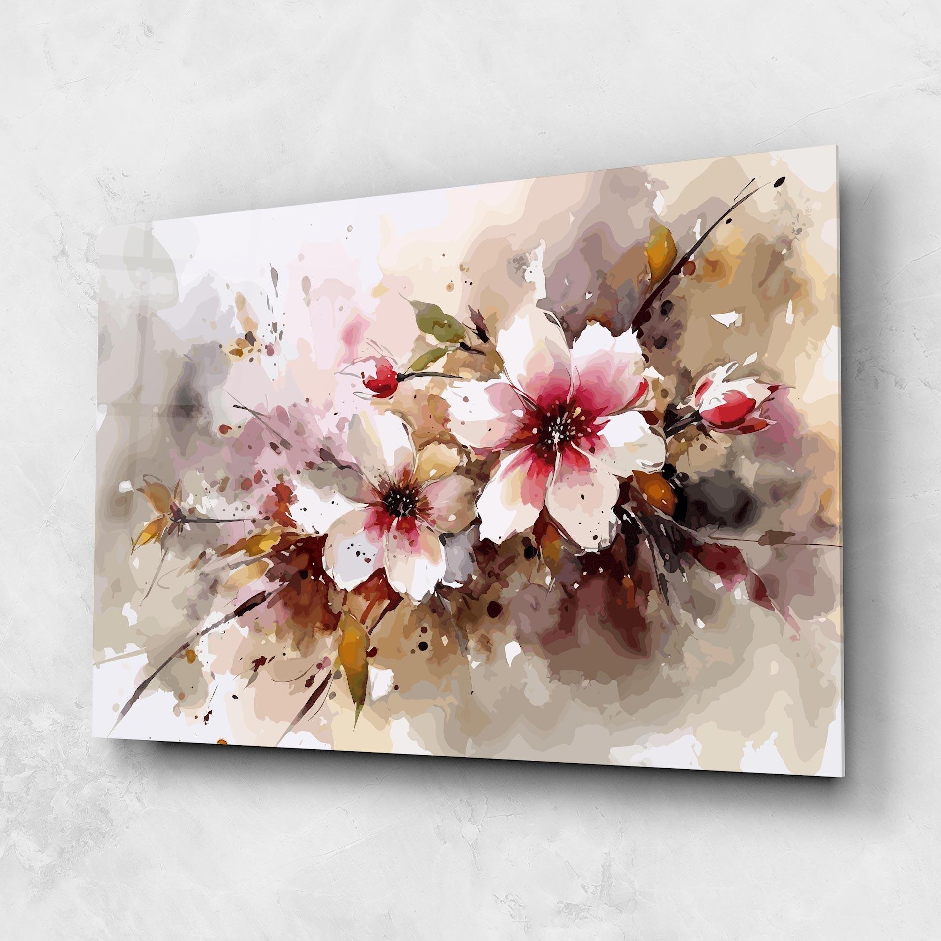 Glasbild Beautiful Cherry Flower mockup 1