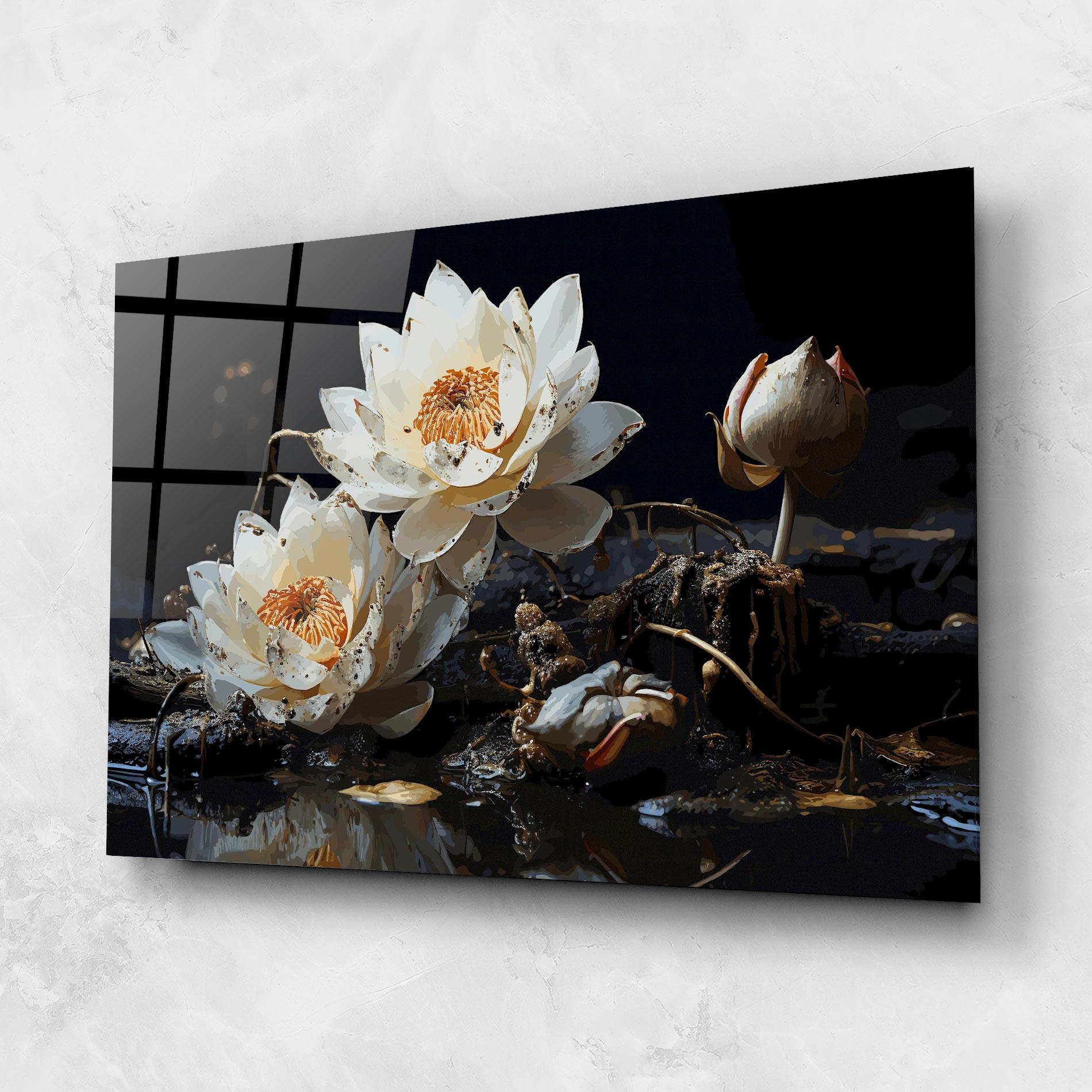 Glasbild Beautiful White Nature mockup 1