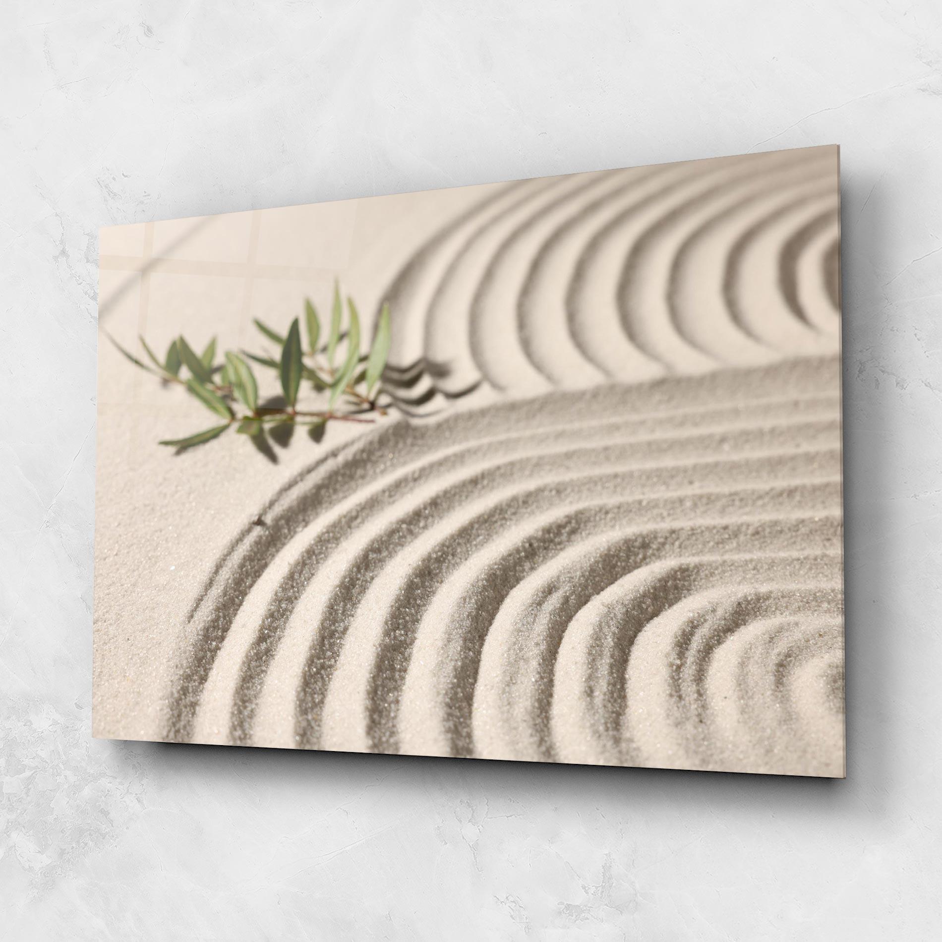 Glasbild Cream Zen Garden mockup 1