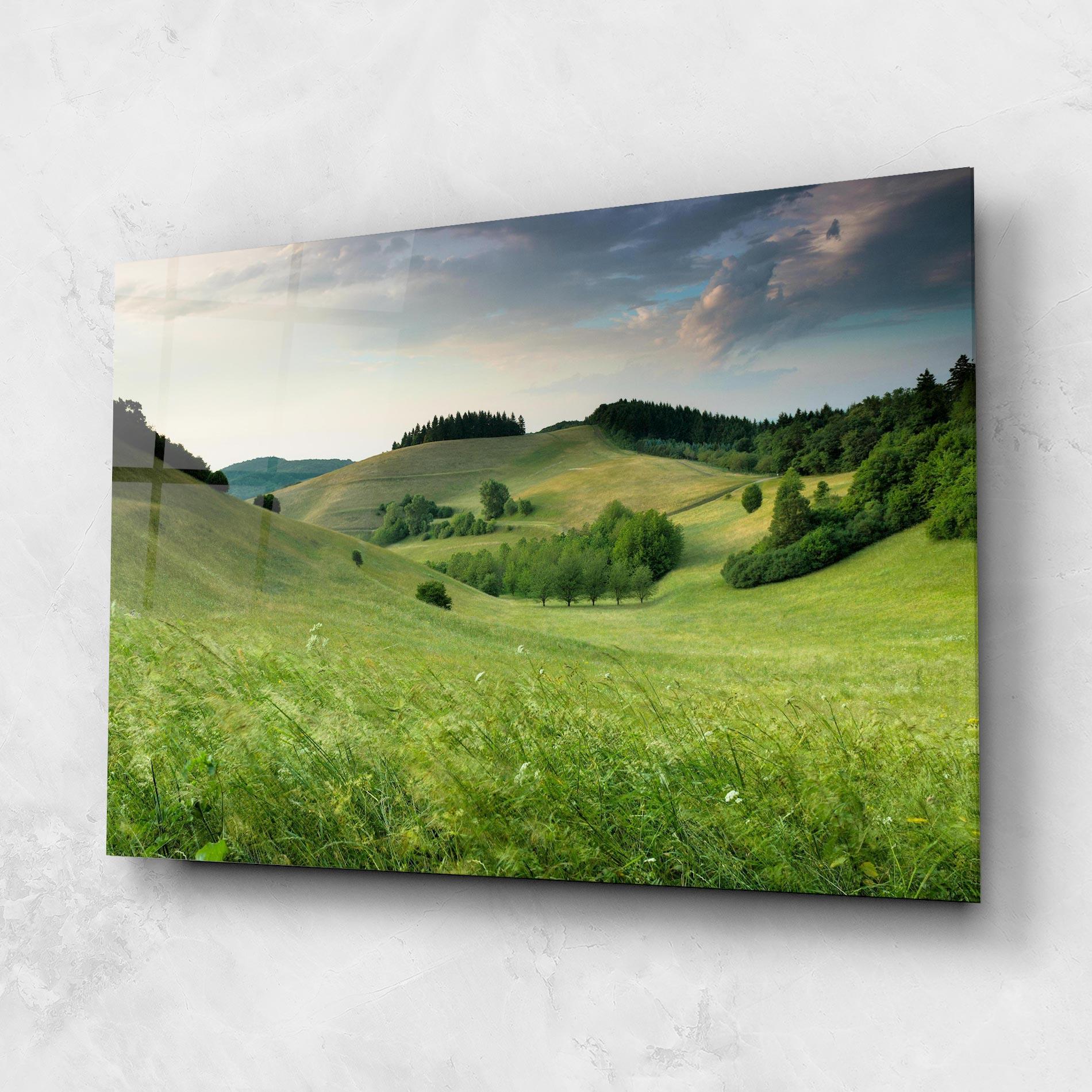 Glasbild Green Field View mockup 1