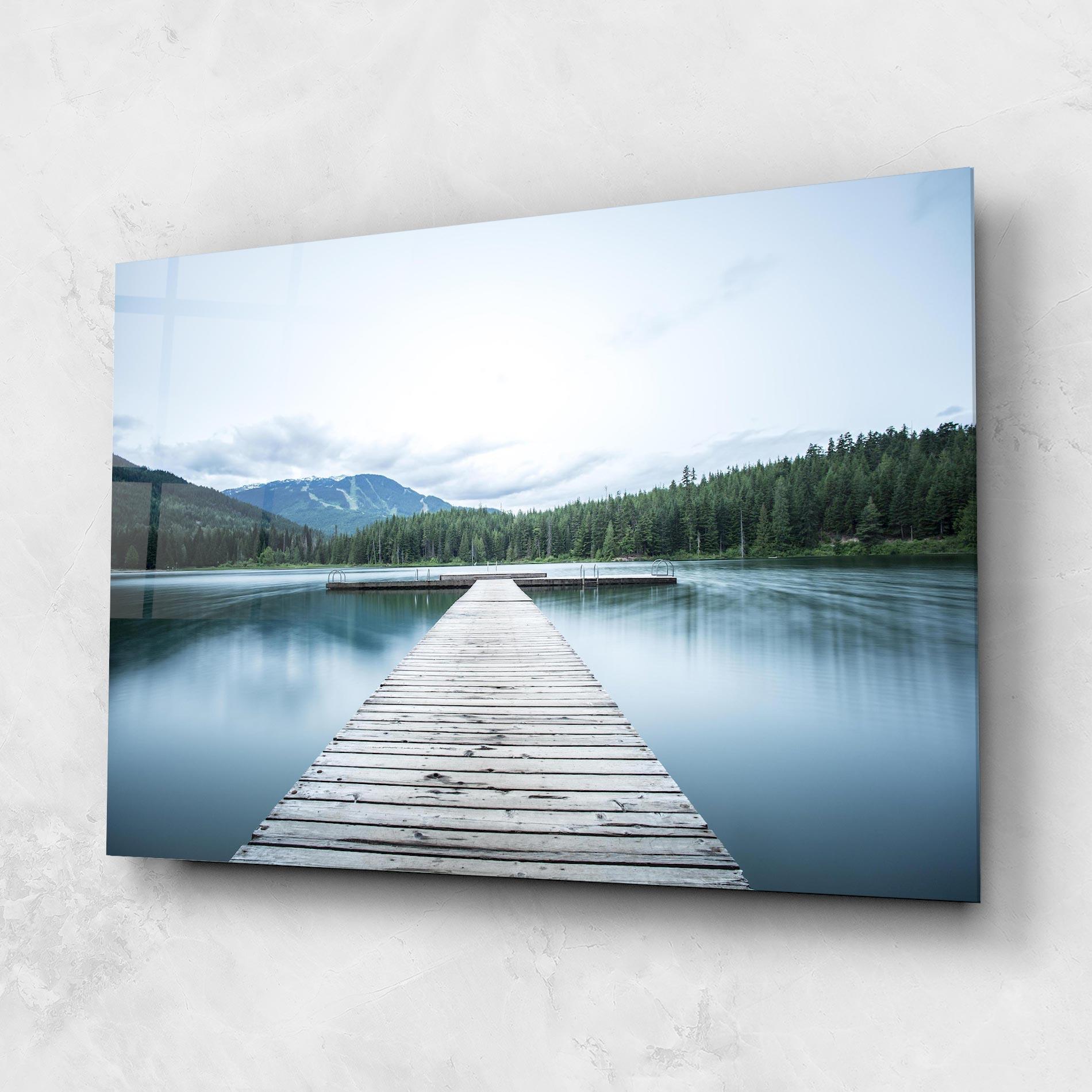Glasbild Lake Bridge View mockup 1