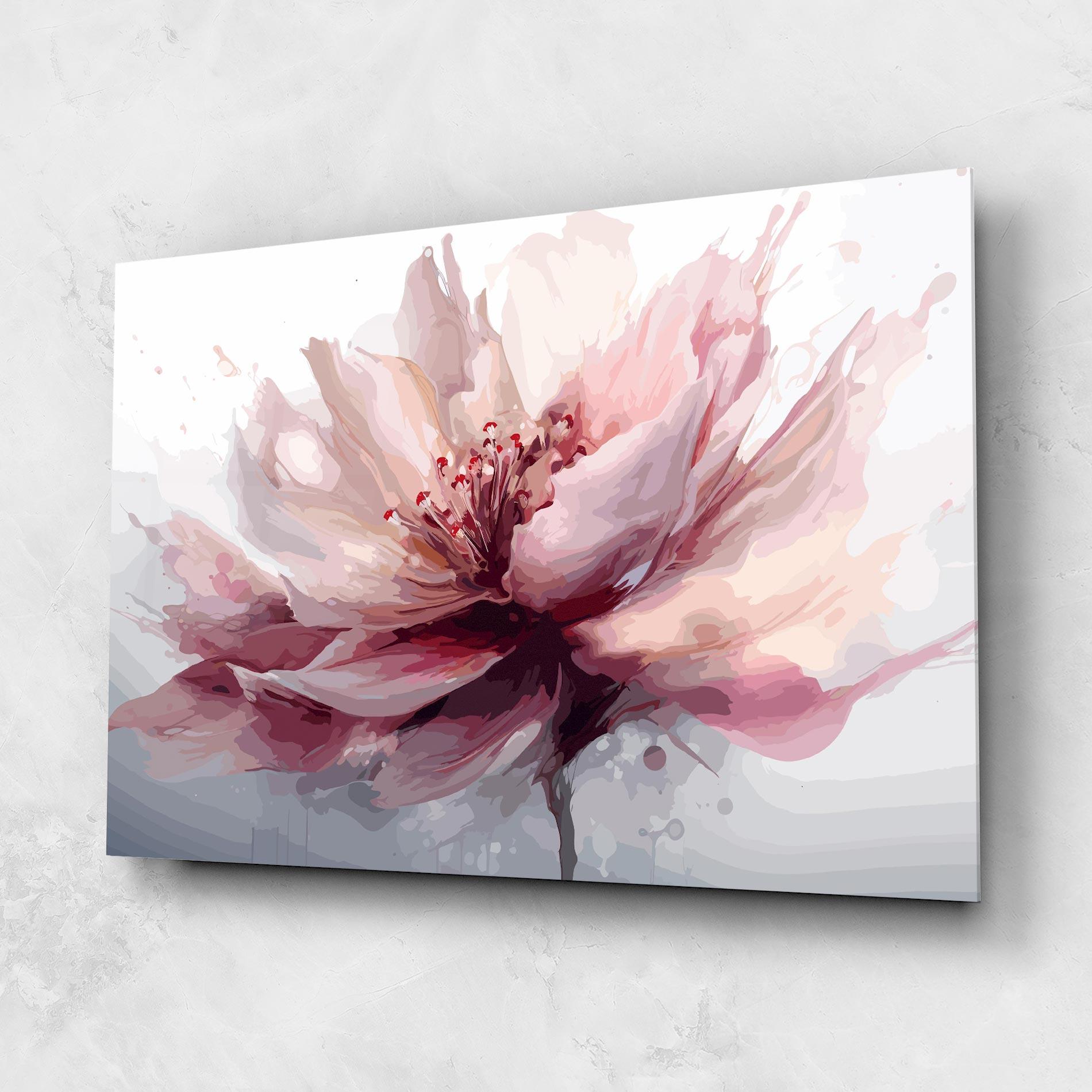 Glasbild Meditation Flower mockup 1