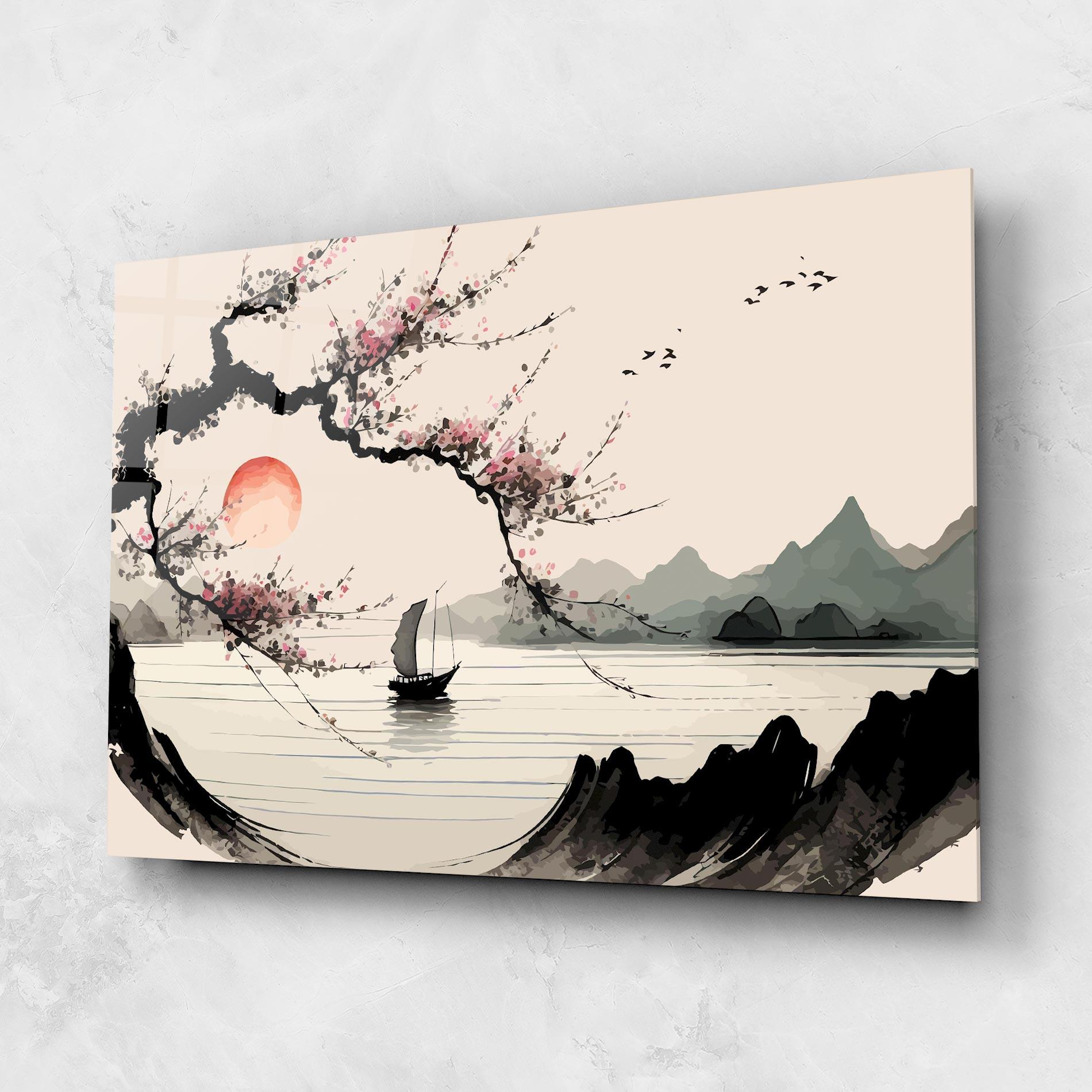 Glasbild Relaxing Nature mockup 1