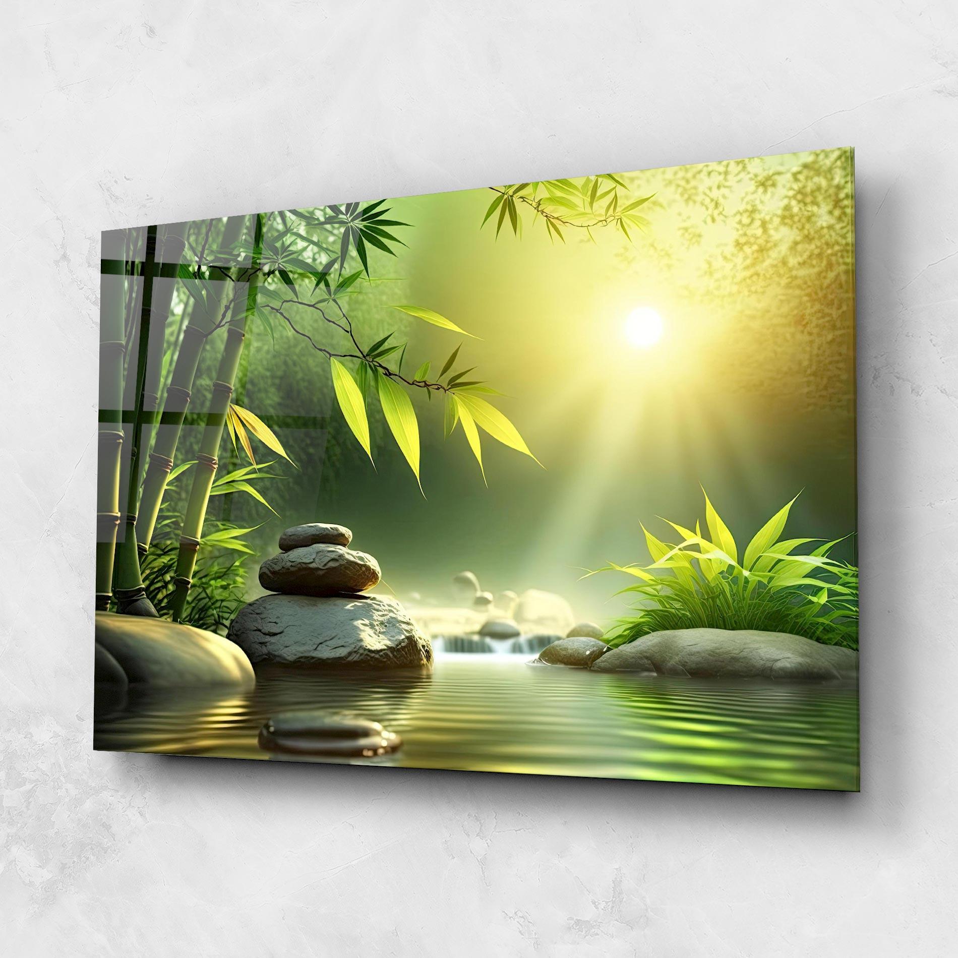 Glasbild Relaxing Spa Nature mockup 1