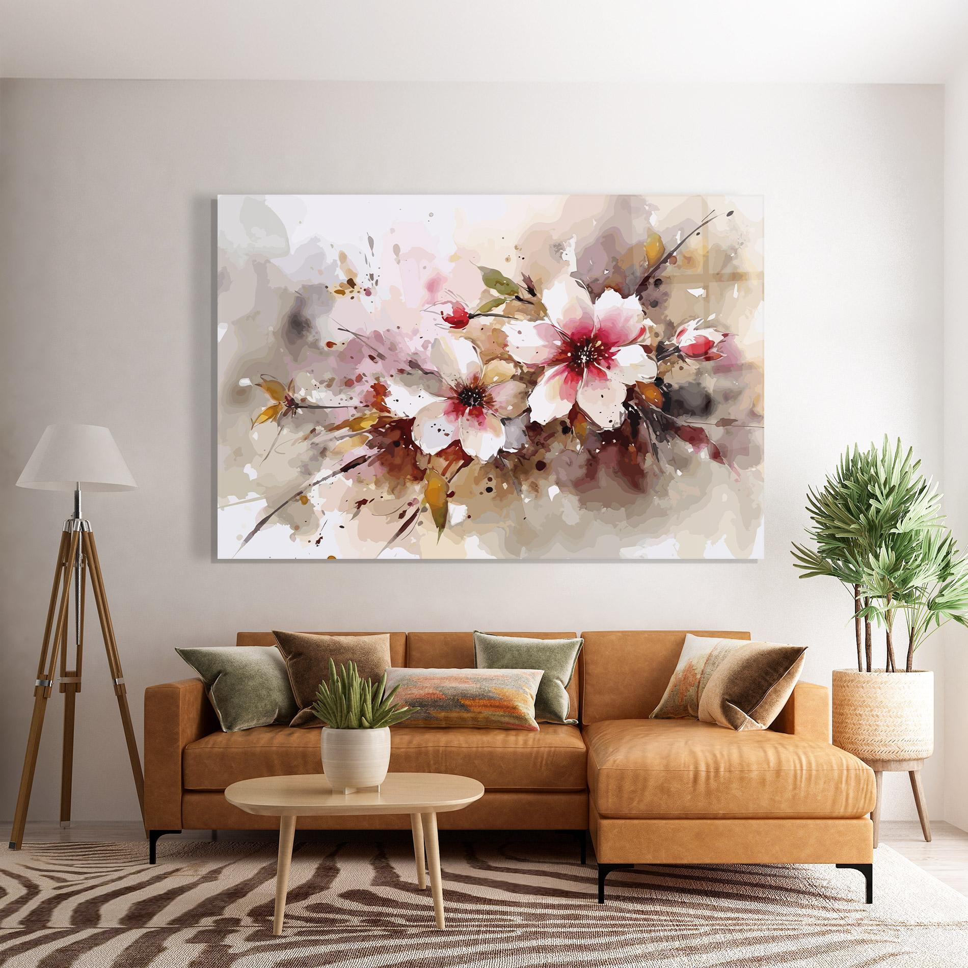 Glasbild Beautiful Cherry Flower mockup 7