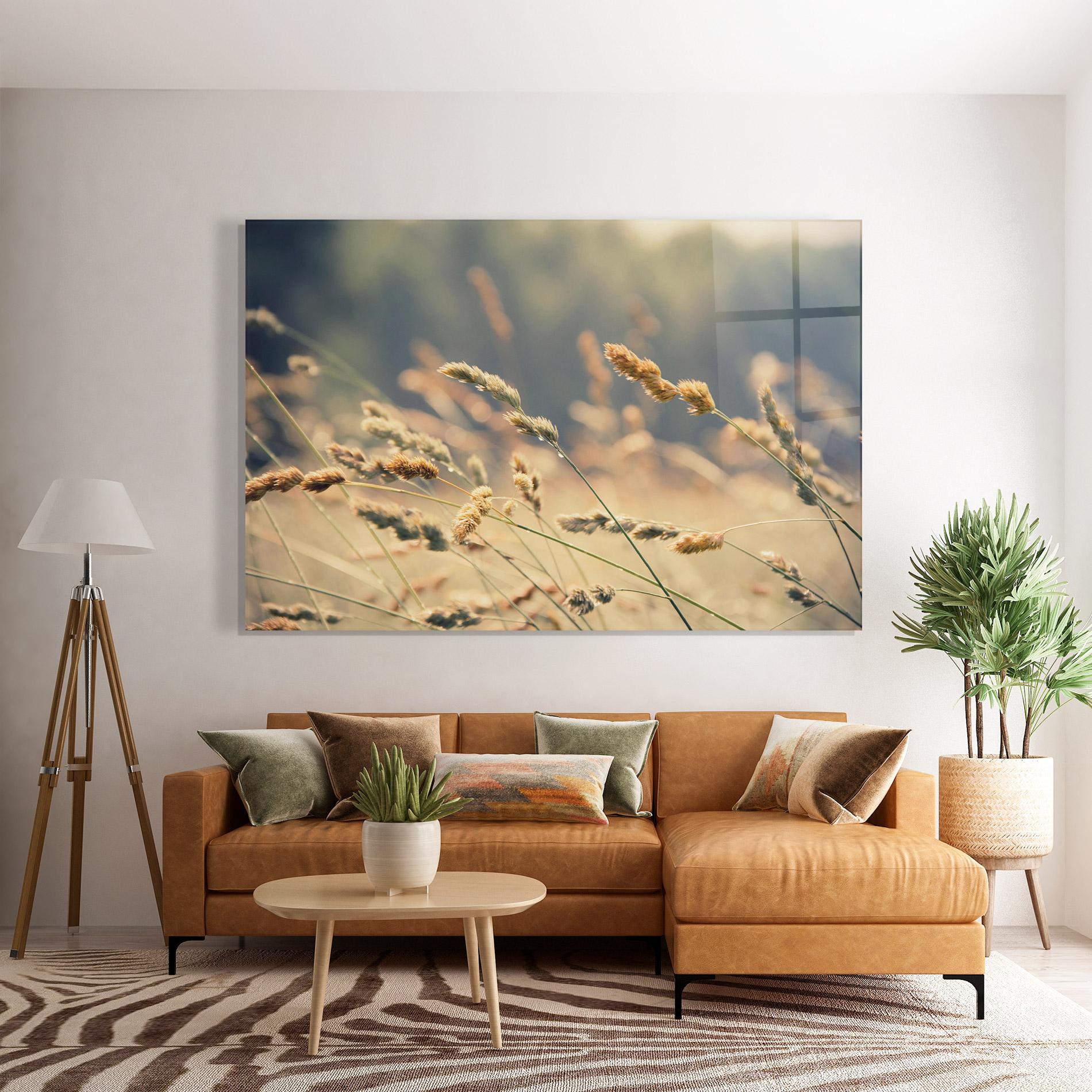 Glasbild Cream Nature Plants mockup 7