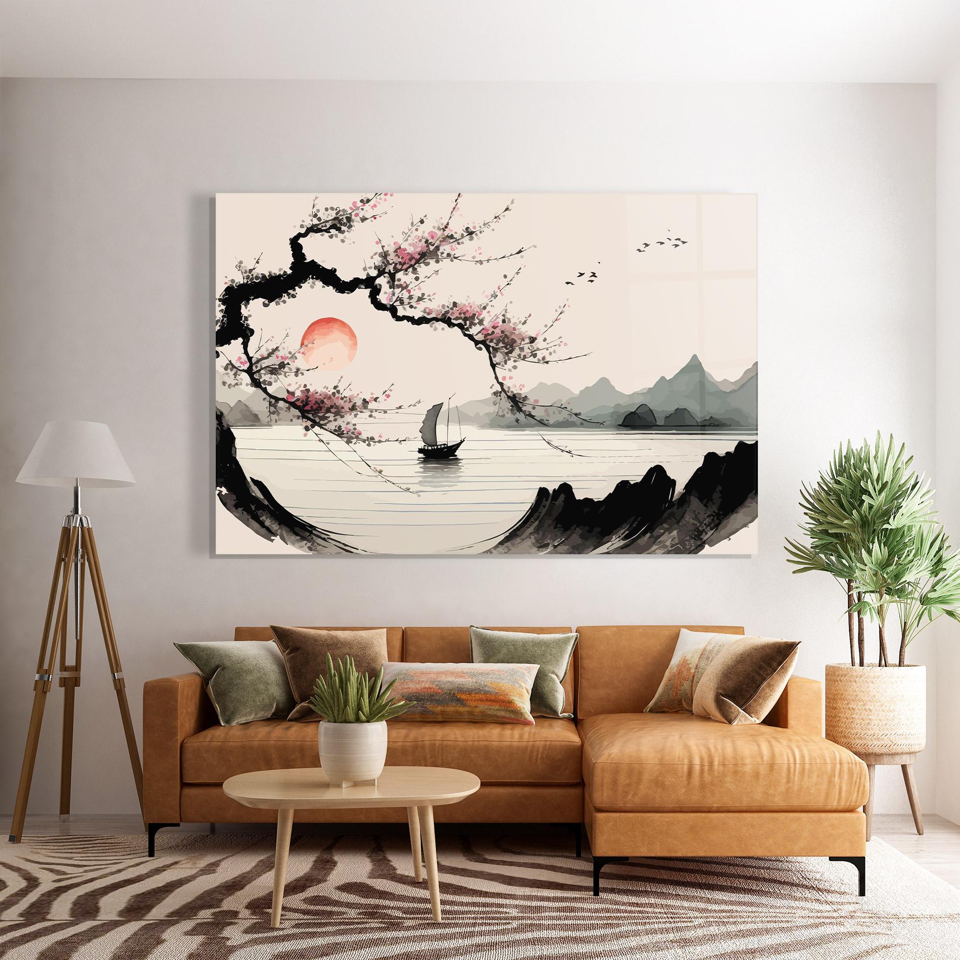 Glasbild Relaxing Nature mockup 7