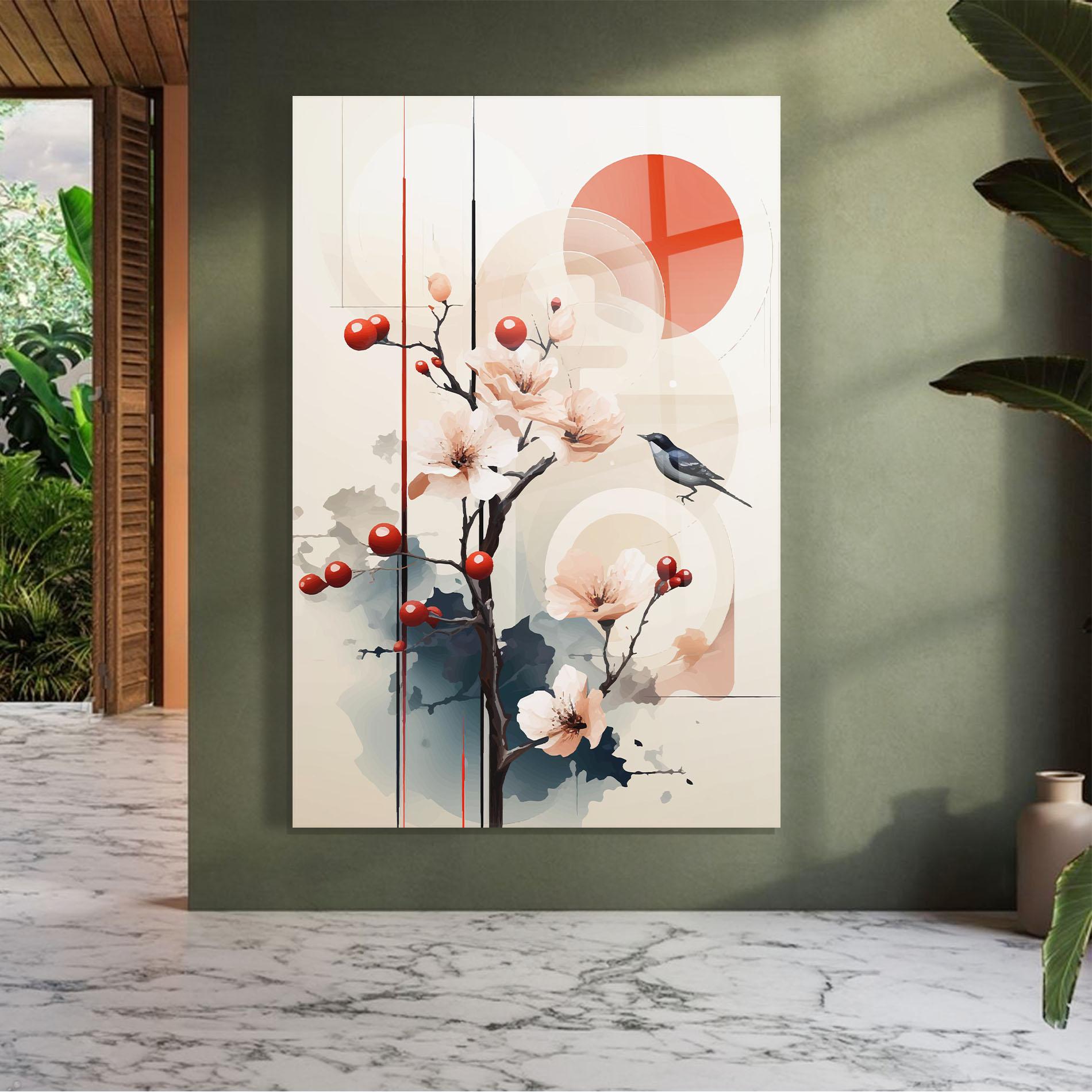 Glasbild Cream Nature mockup 7