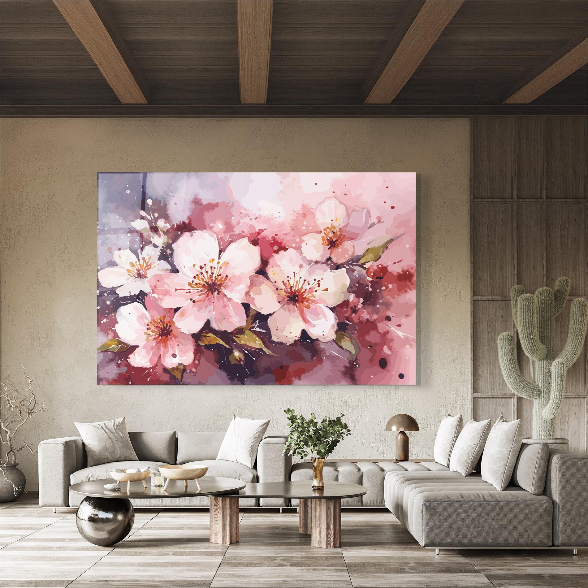 Glasbild Beautiful Nature Art mockup 8