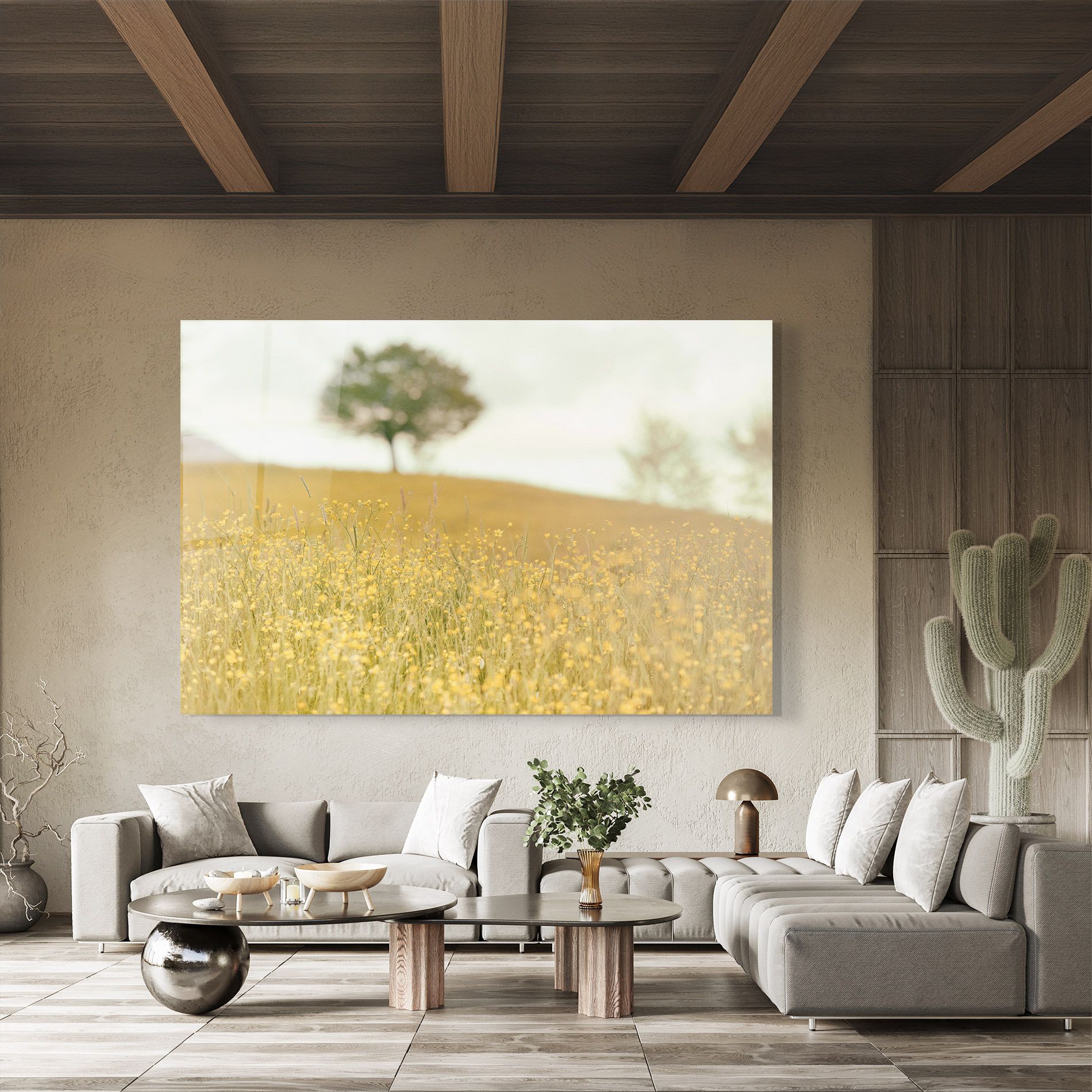 Cream Field Nature mockup 8