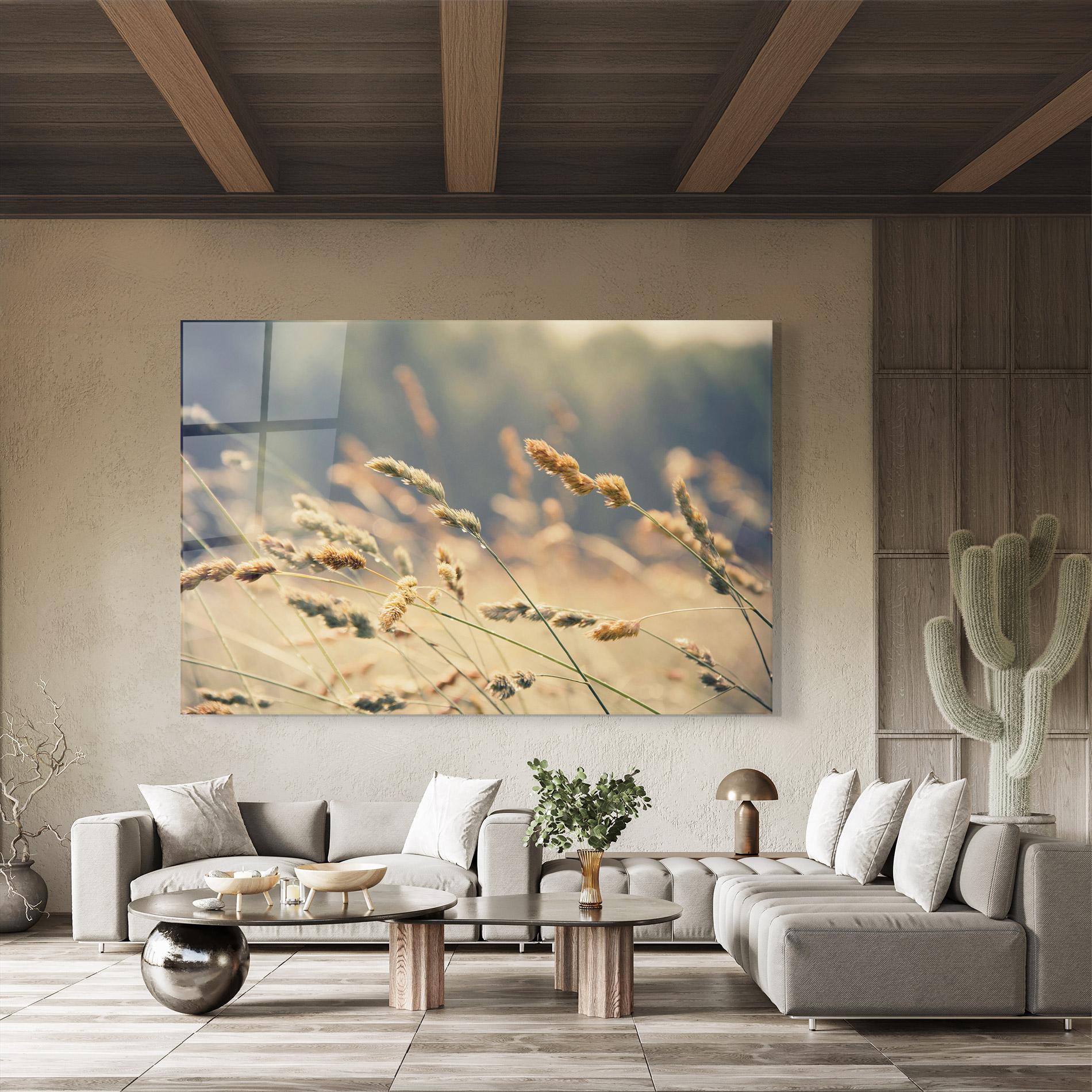 Glasbild Cream Nature Plants mockup 8