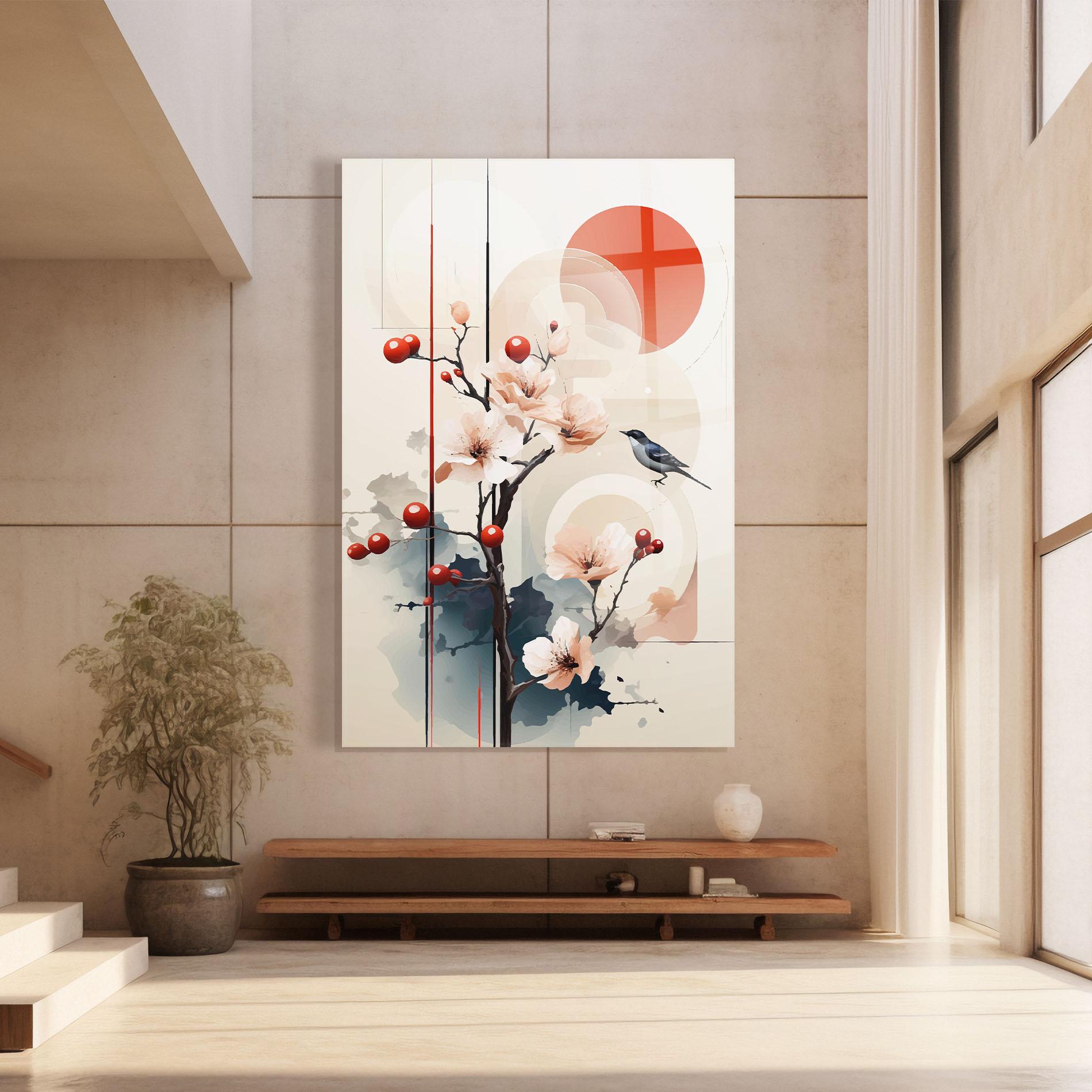 Glasbild Cream Nature mockup 8