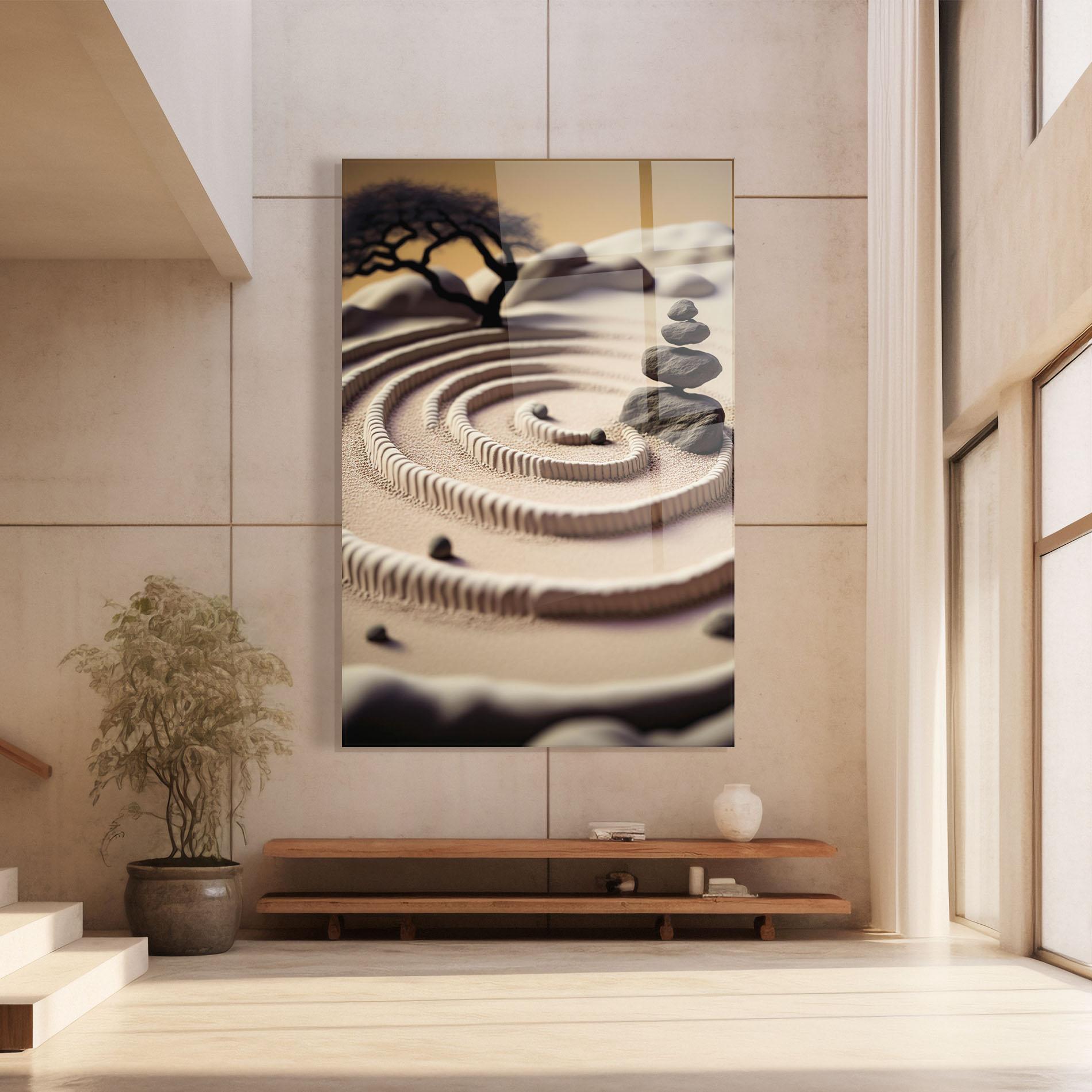 Glasbild Japanese Zen Garden mockup 8