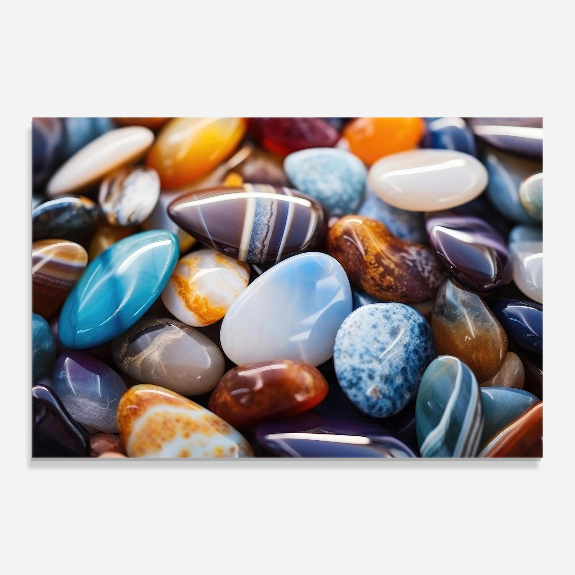 Glasbild Beach Gemstones mockup 0