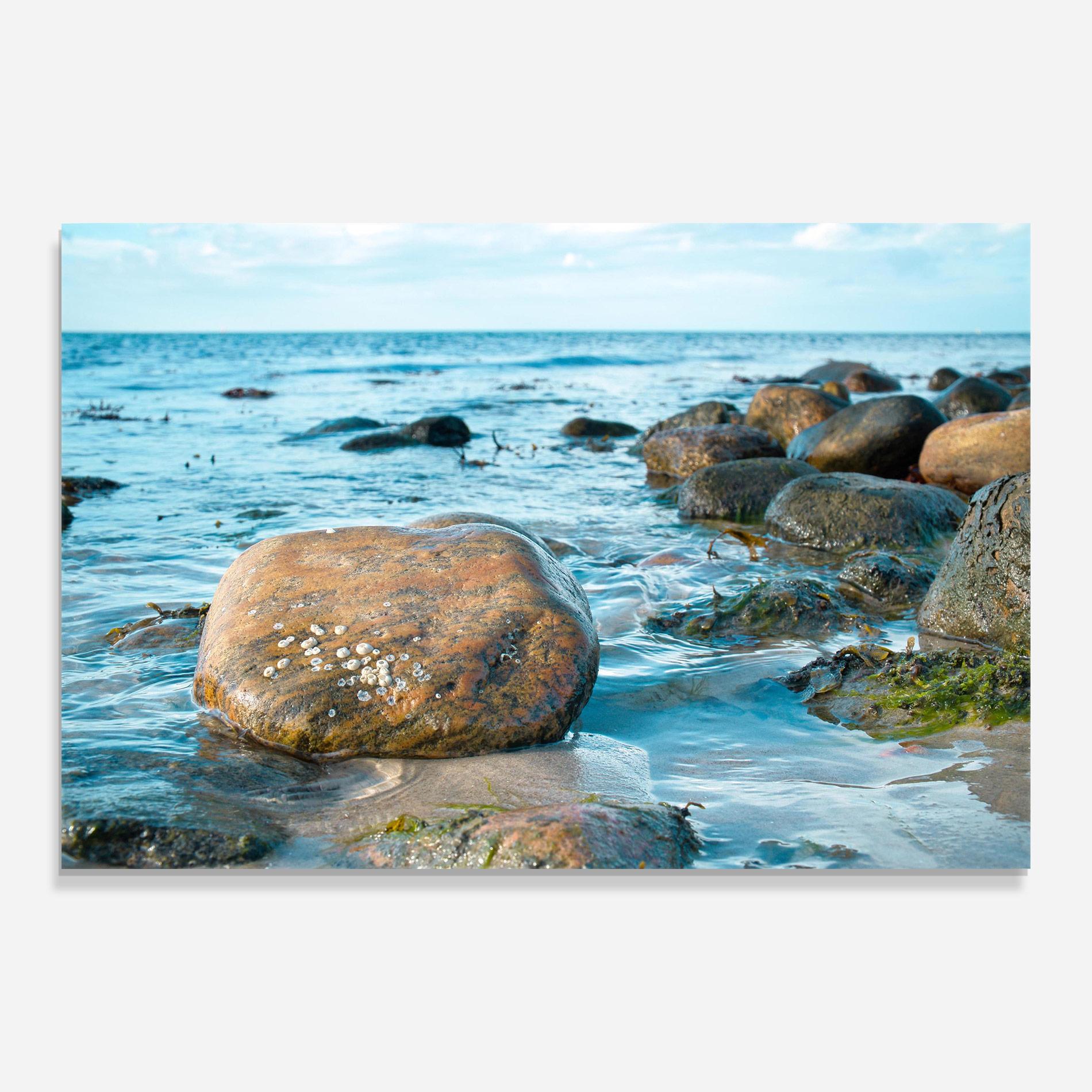 Glasbild Beach Stones mockup 0