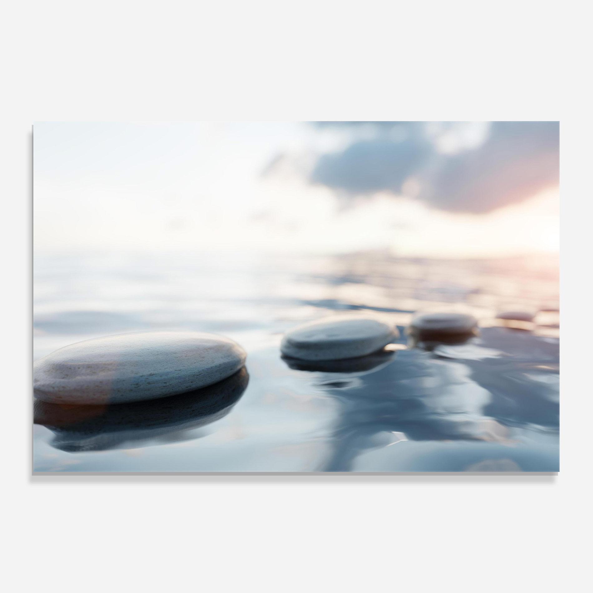 Glasbild Calm Water Stone mockup 0