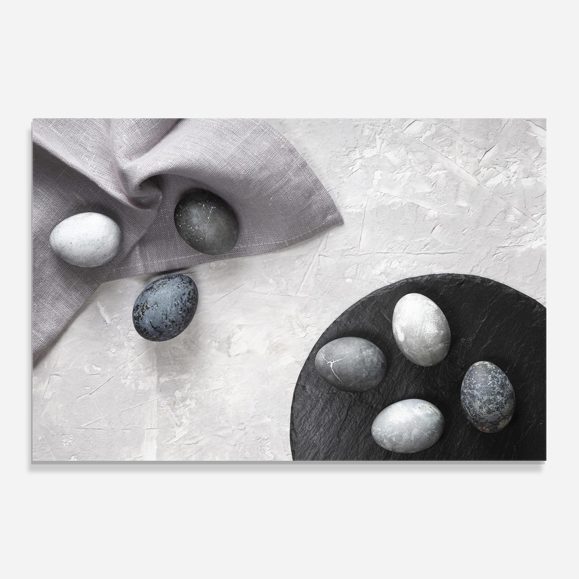 Glasbild Eggs Stone mockup 0
