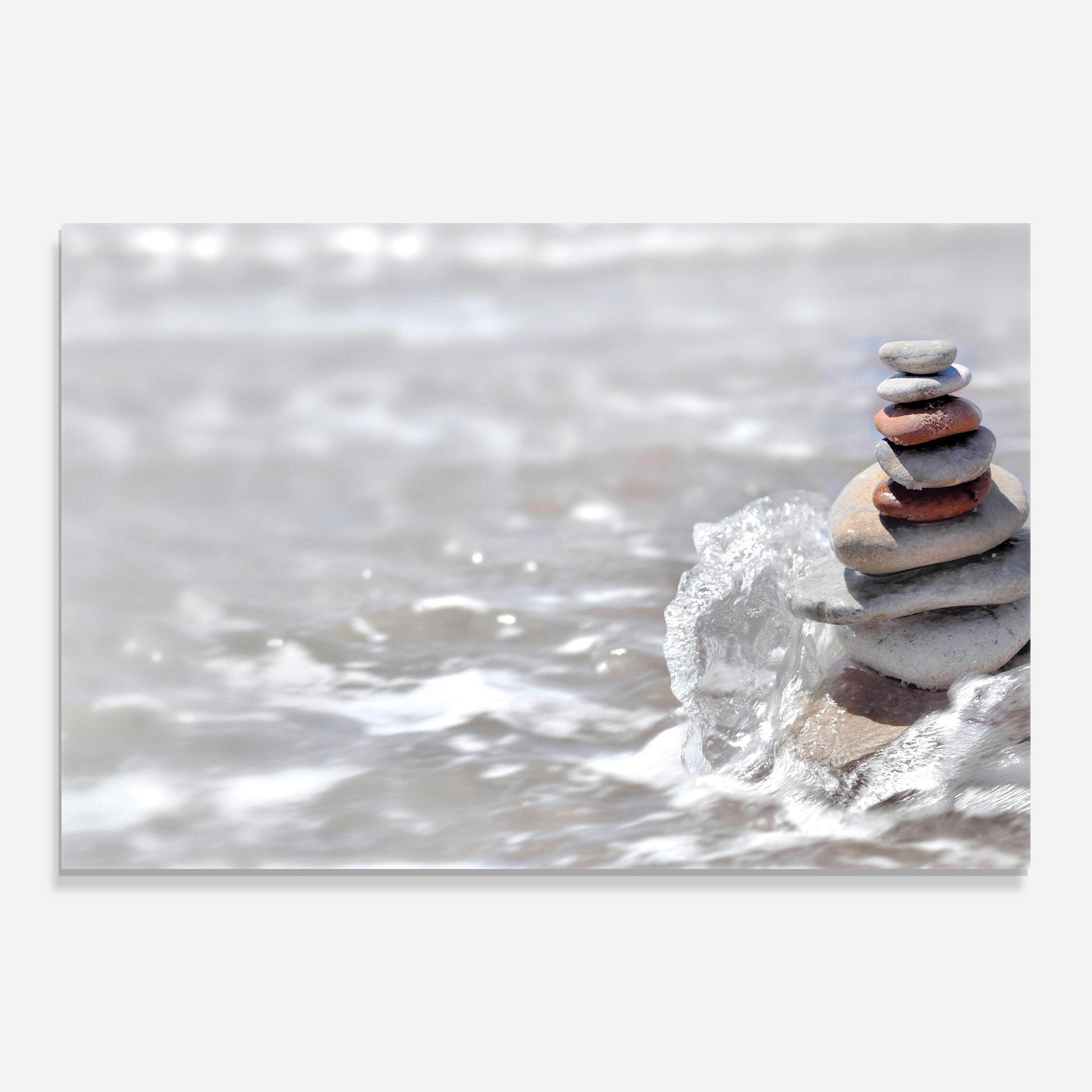 Glasbild Pebbles Balance Sea mockup 0