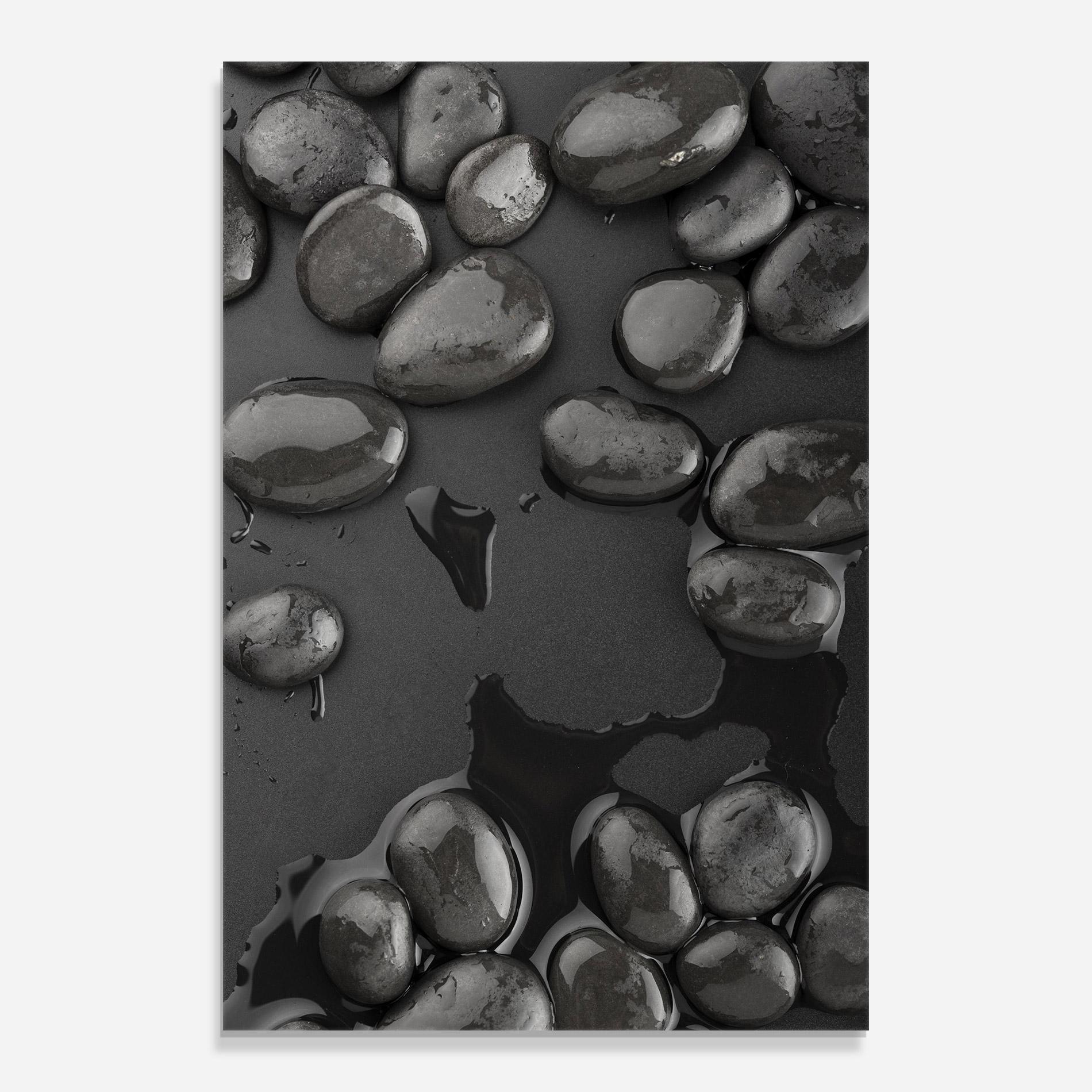 Glasbild Grey Shiny Stones mockup 0