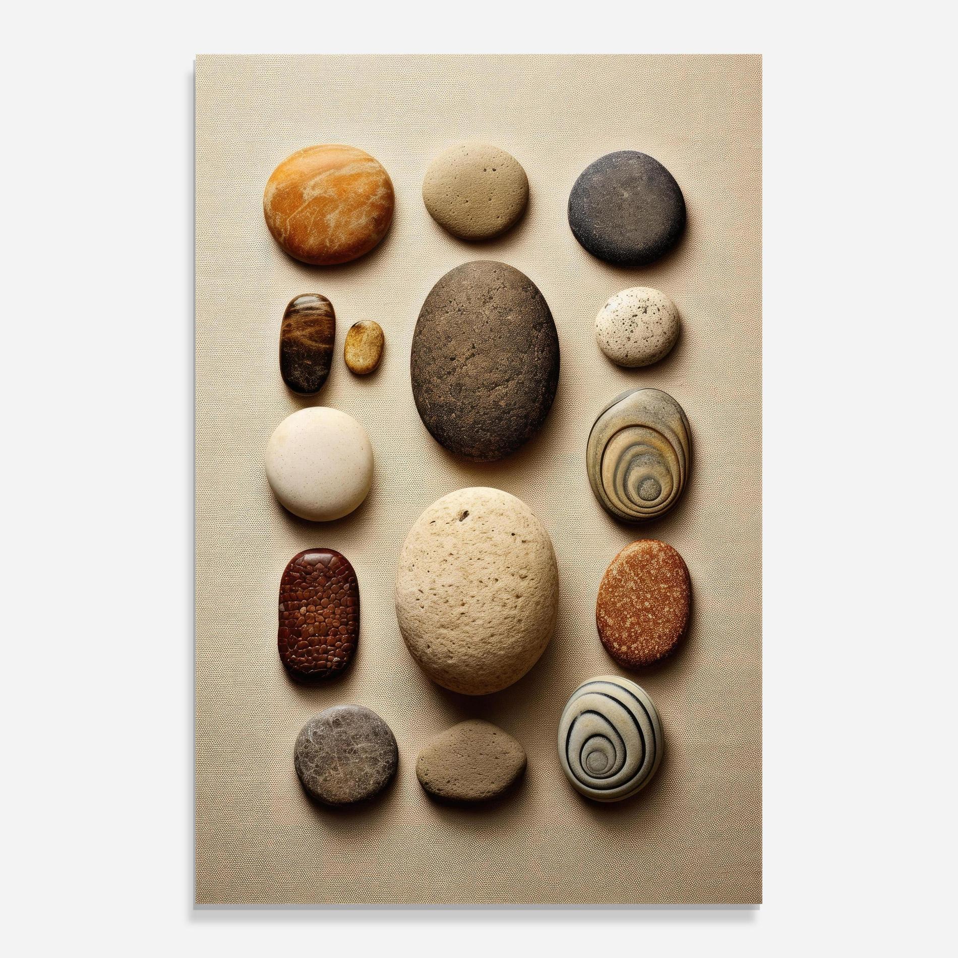 Glasbild Massage Stones Sand mockup 0