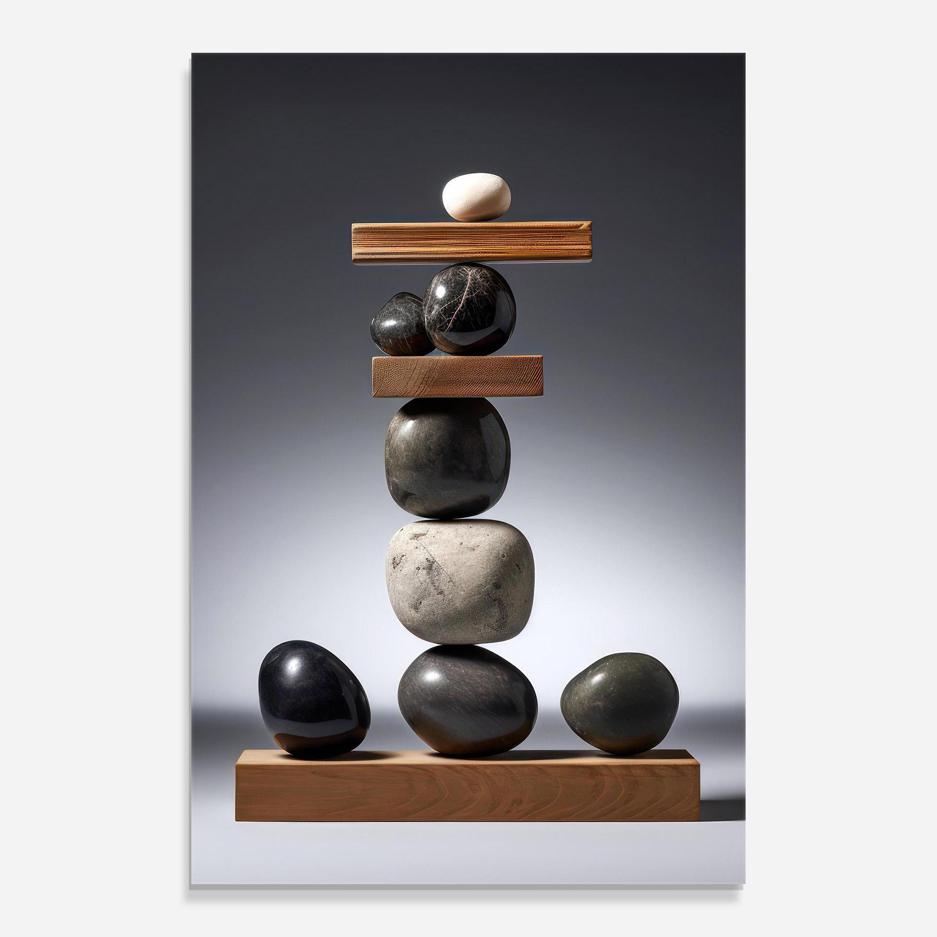 Glasbild Zen Stones mockup 0