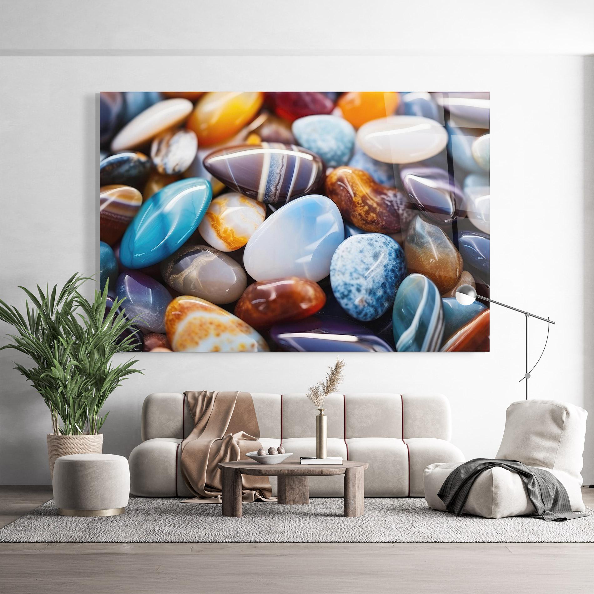 Glasbild Beach Gemstones mockup 9