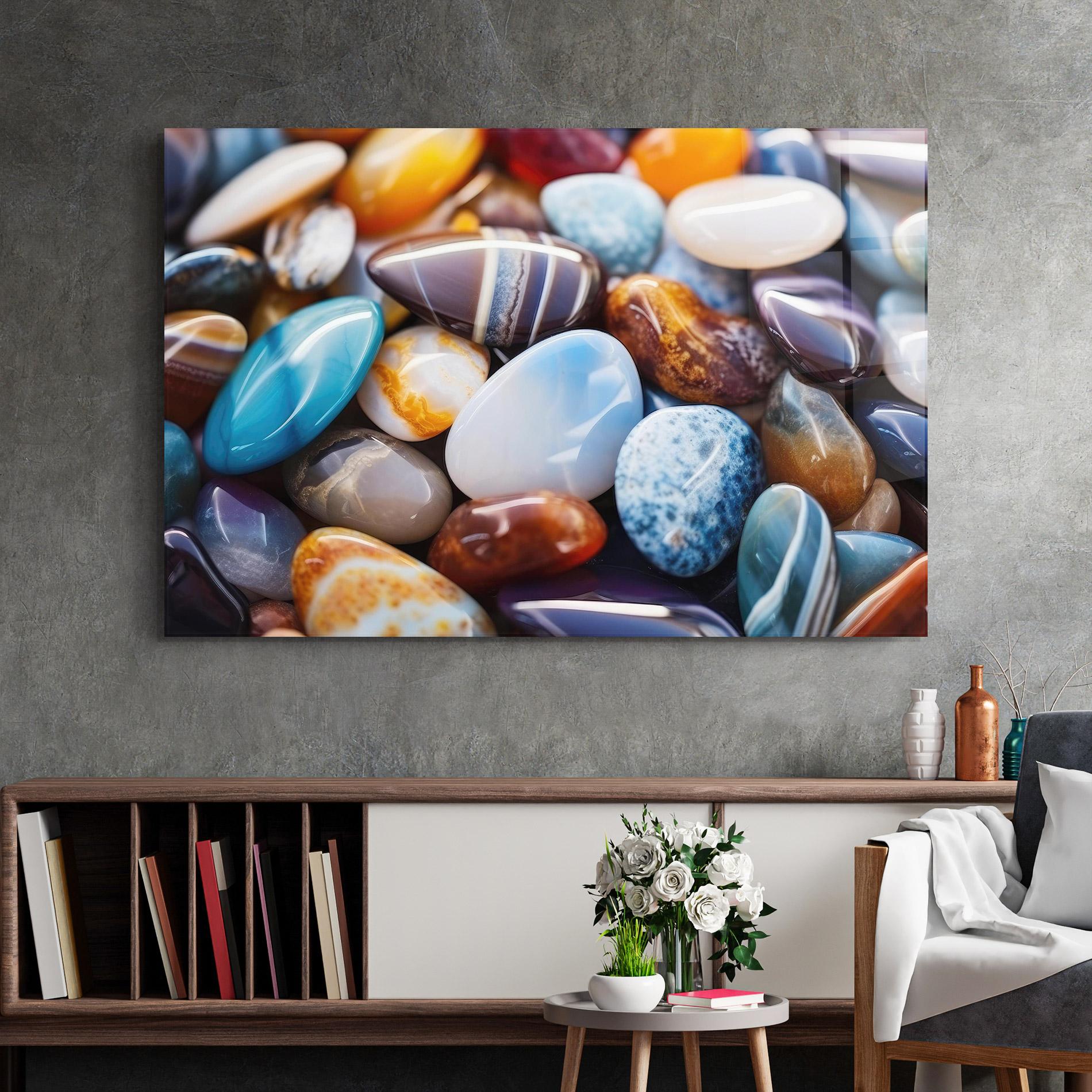 Glasbild Beach Gemstones mockup 2