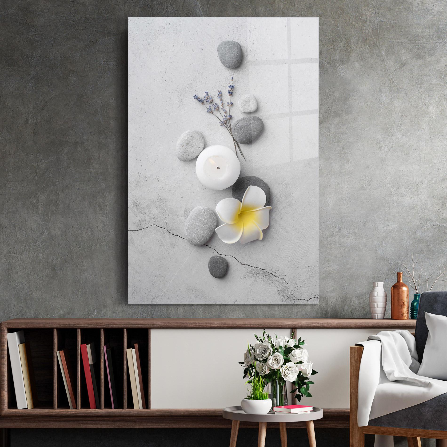 Glasbild Feng Shui Stones mockup 2